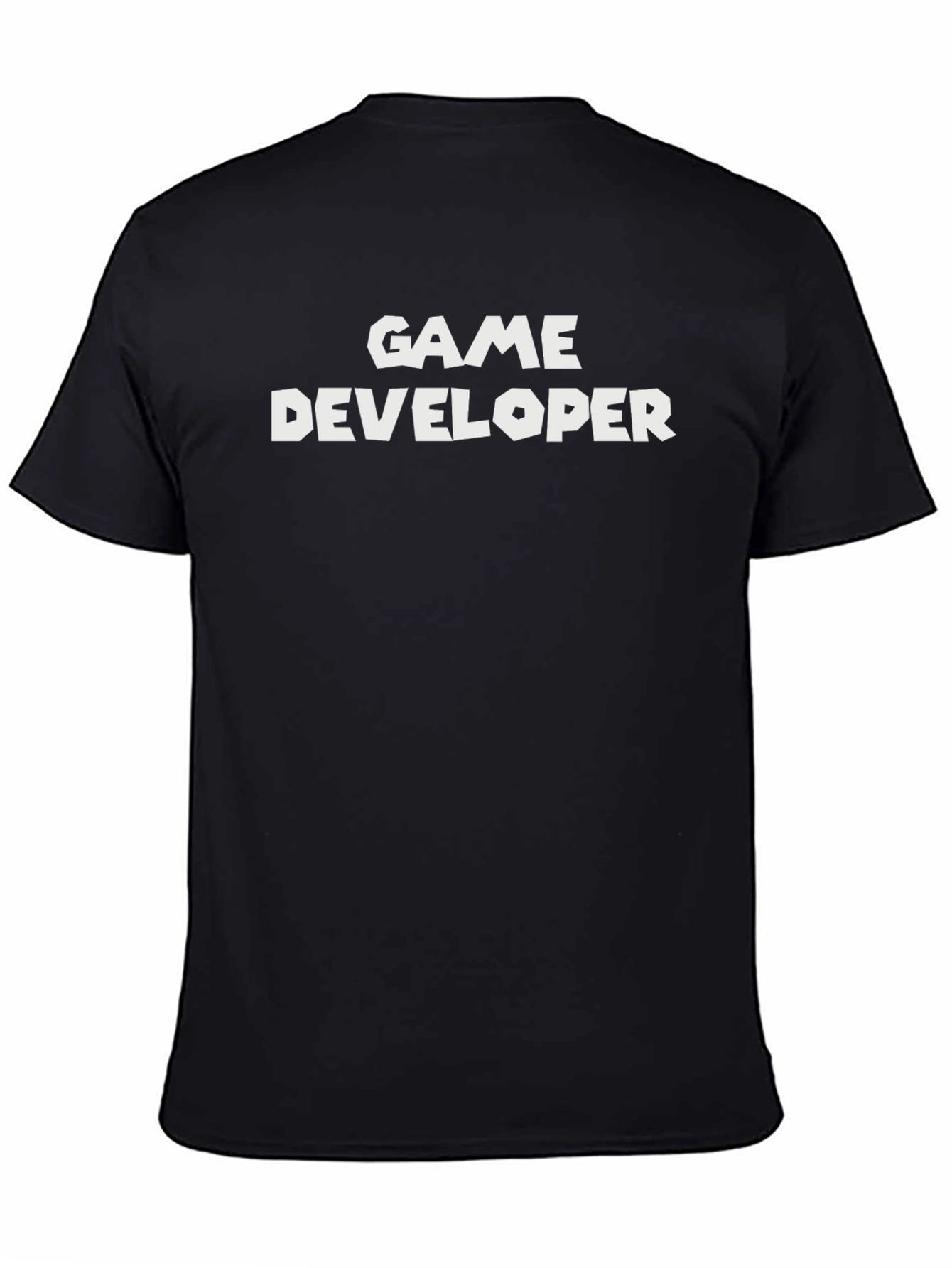 Black Game Developer Black T-Shirt - Gamer Apparel view 4