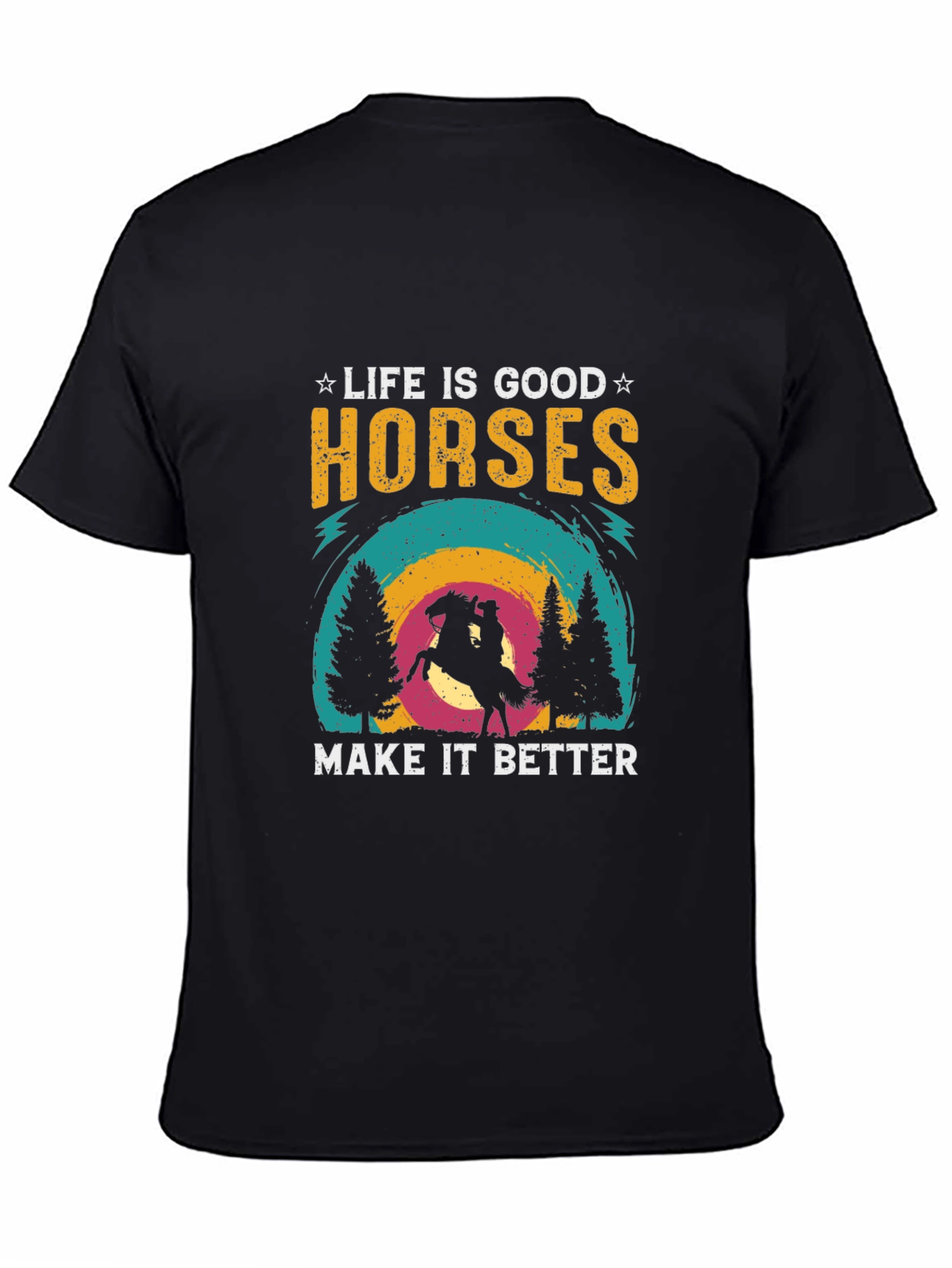 Black Life Is Good Horses T-Shirt view 4