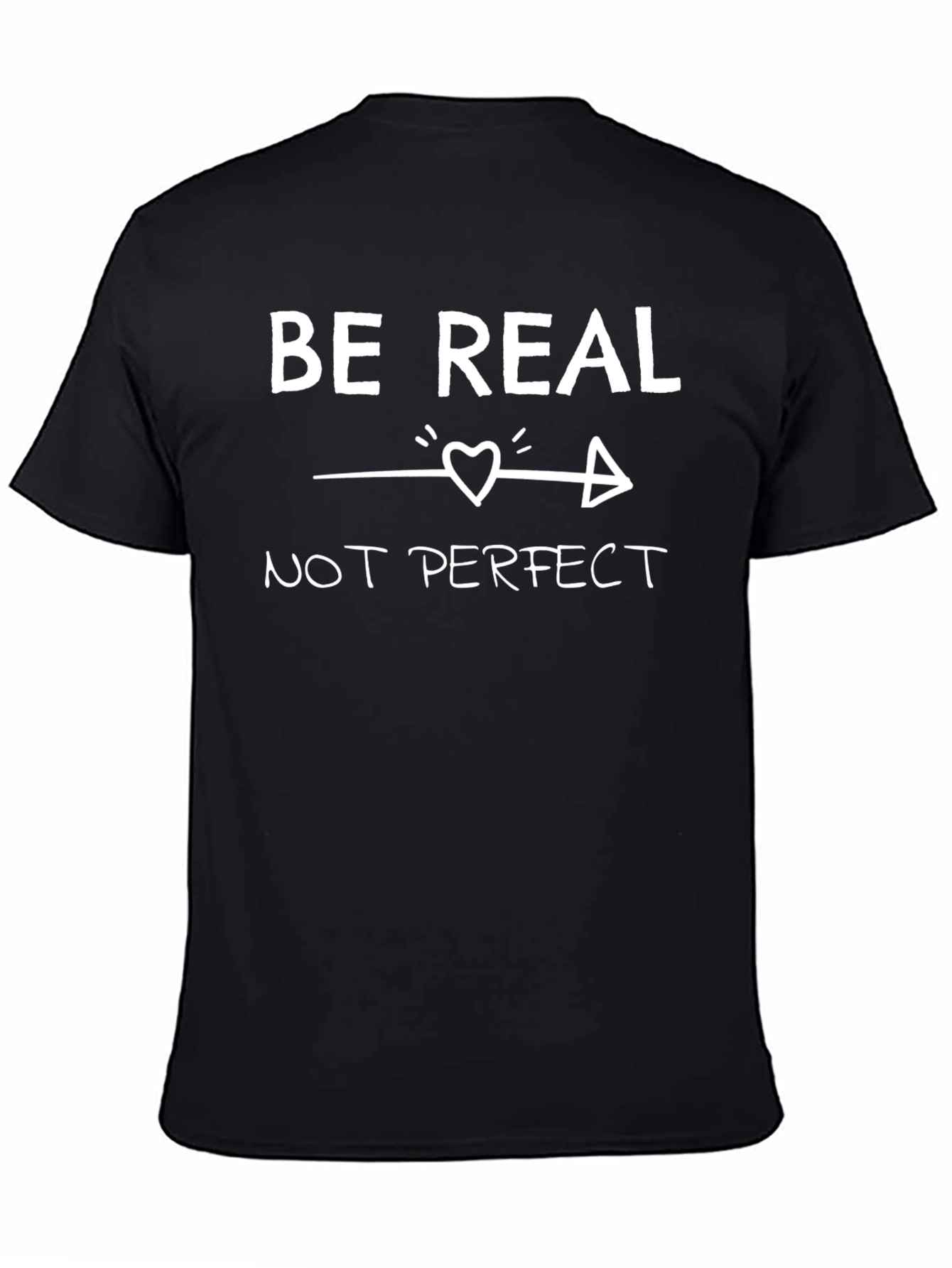 Black Be Real Arrow T-Shirt - Soft Cotton Tee view 4