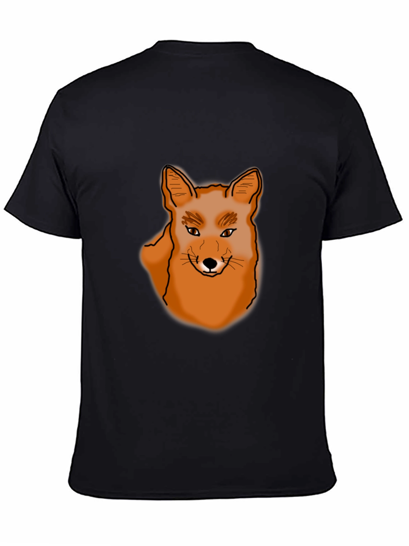 Black Fox Graphic Print Black T-Shirt view 4