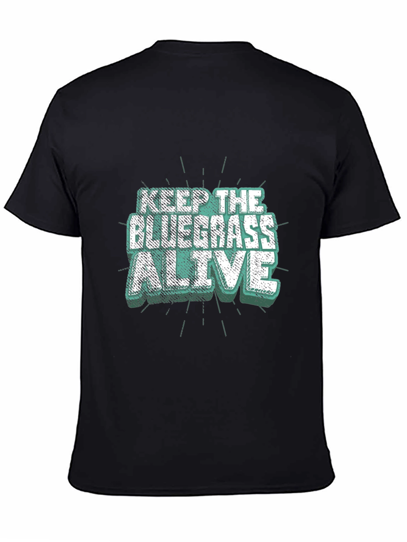 Black Keep The Bluegrass Alive Black T-Shirt view 4