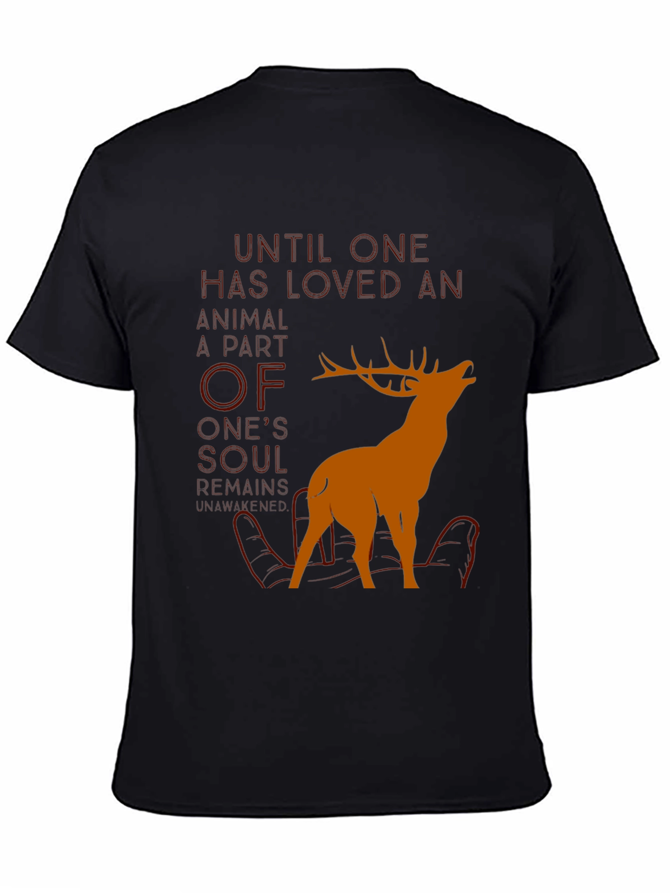 Black Wildlife Lover Graphic Tee - "Until One Has Loved" view 4