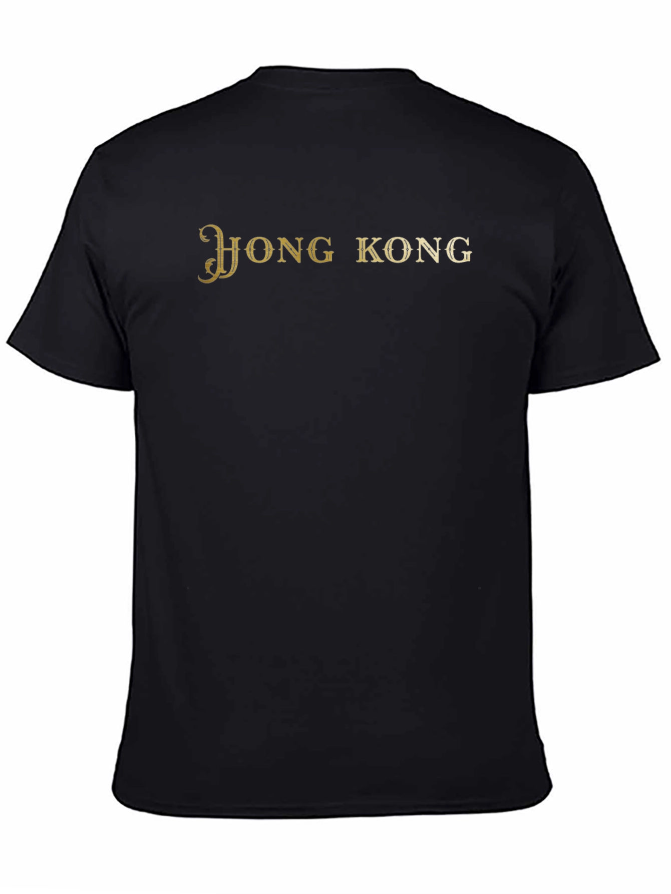 Hong Kong Text Graphic Black T-Shirt - 4