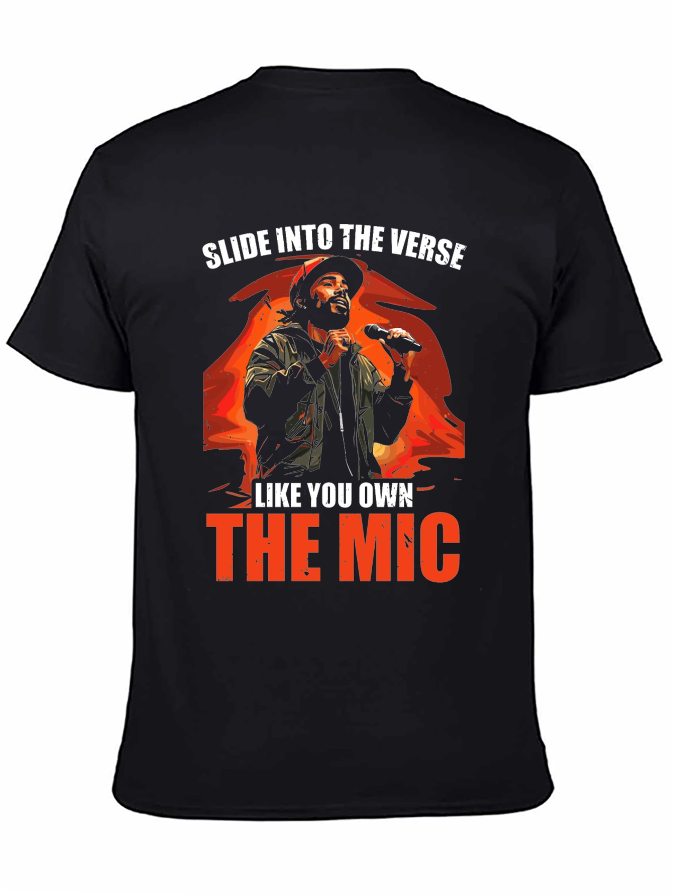 Black Slide Into The Verse Graphic Tee view 4