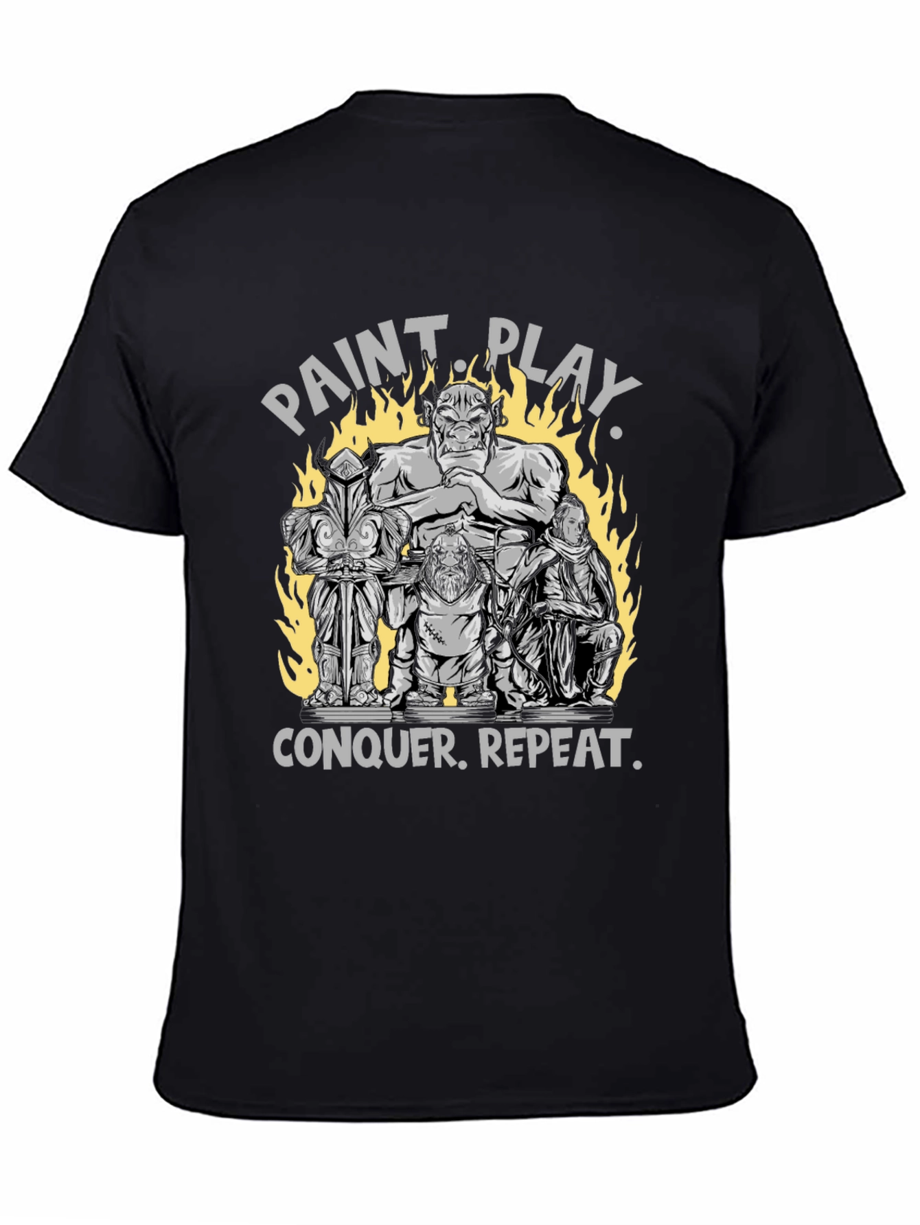 Black Paint Play Conquer Repeat T-Shirt view 4