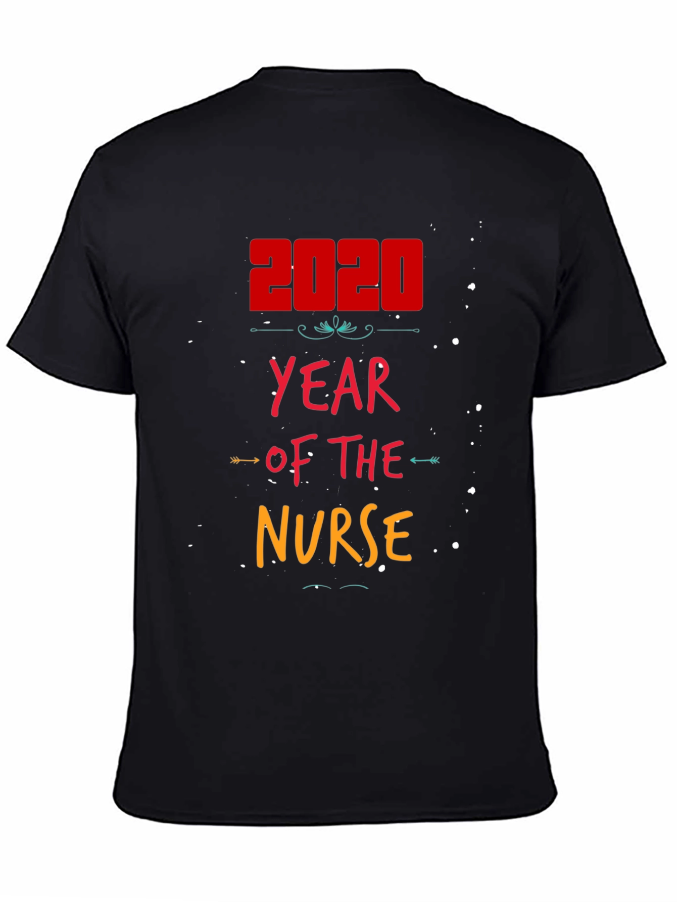 Black 2020 Year of the Nurse T-Shirt view 4