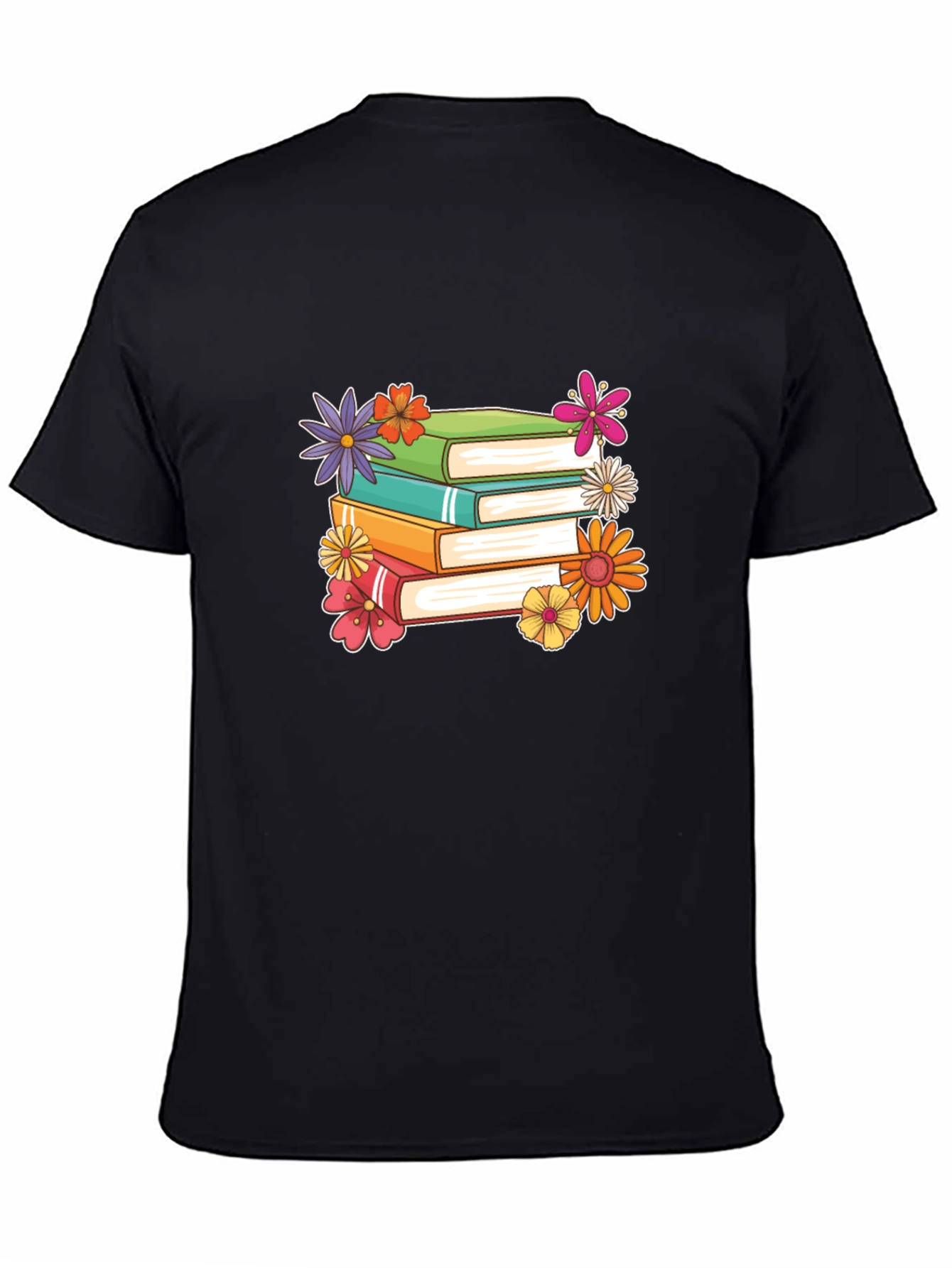 Black Book Lover's Floral Stack T-Shirt view 4