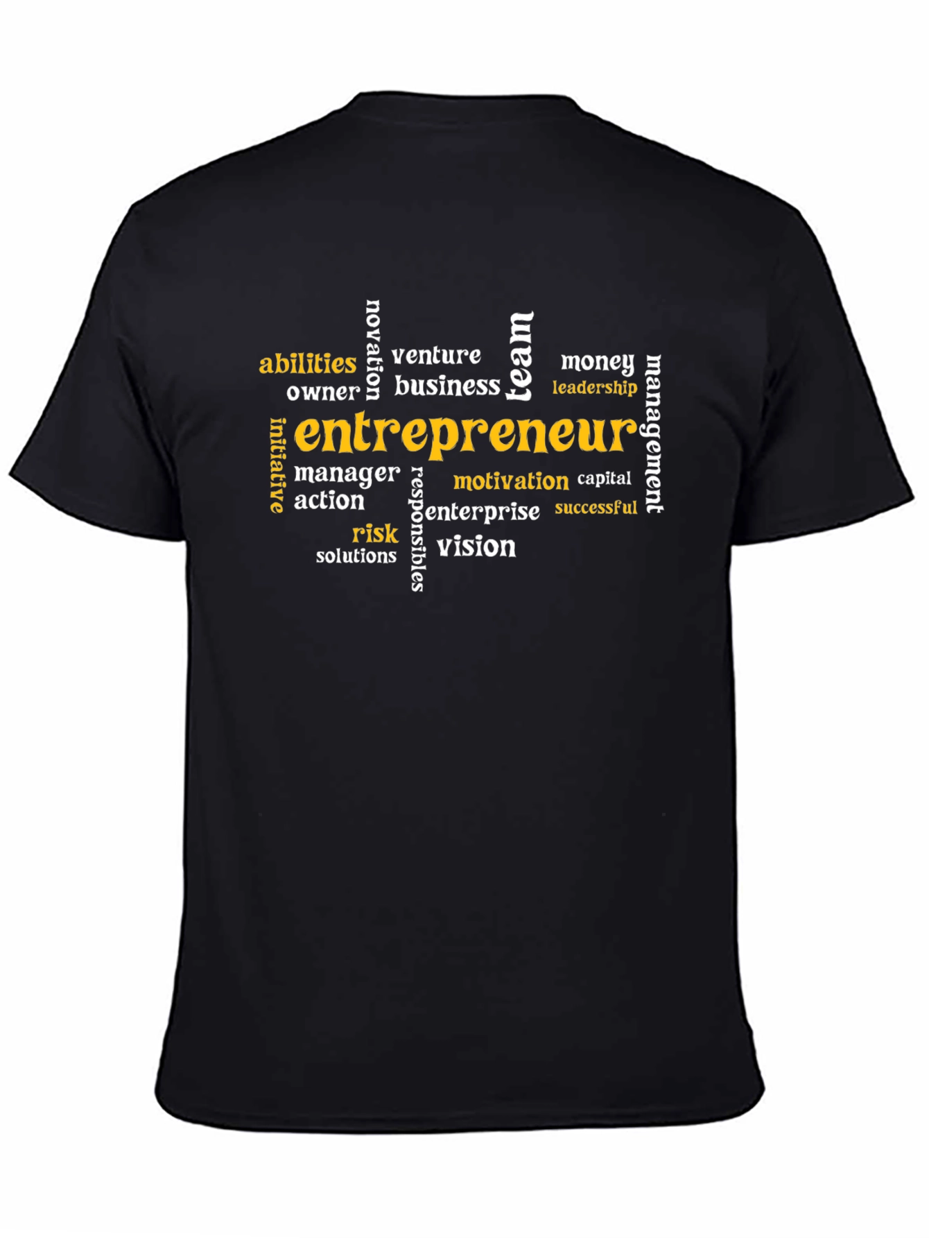 Black Entrepreneur Word Cloud T-Shirt view 4