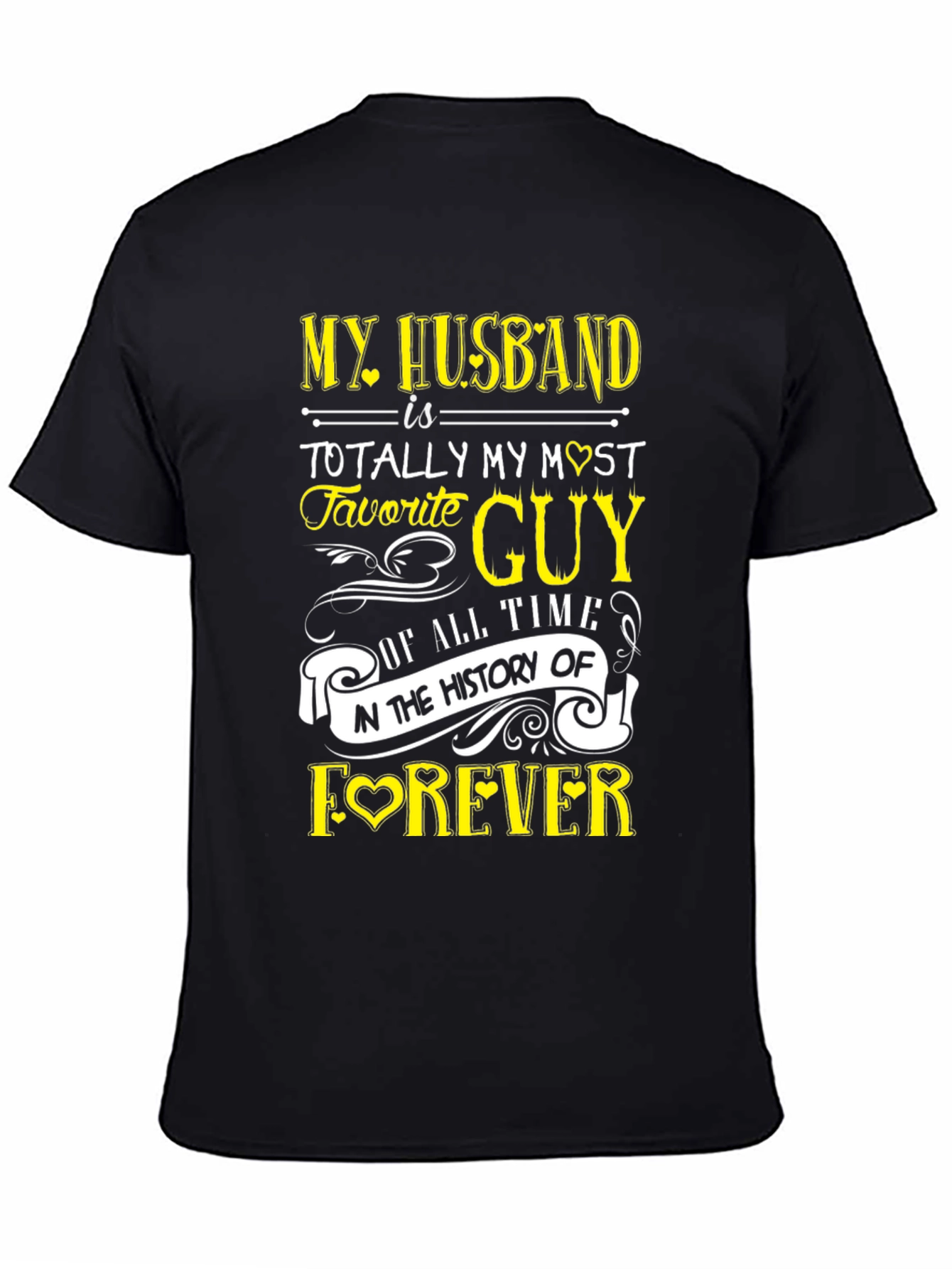Black My Husband is My Favorite Guy T-Shirt view 4