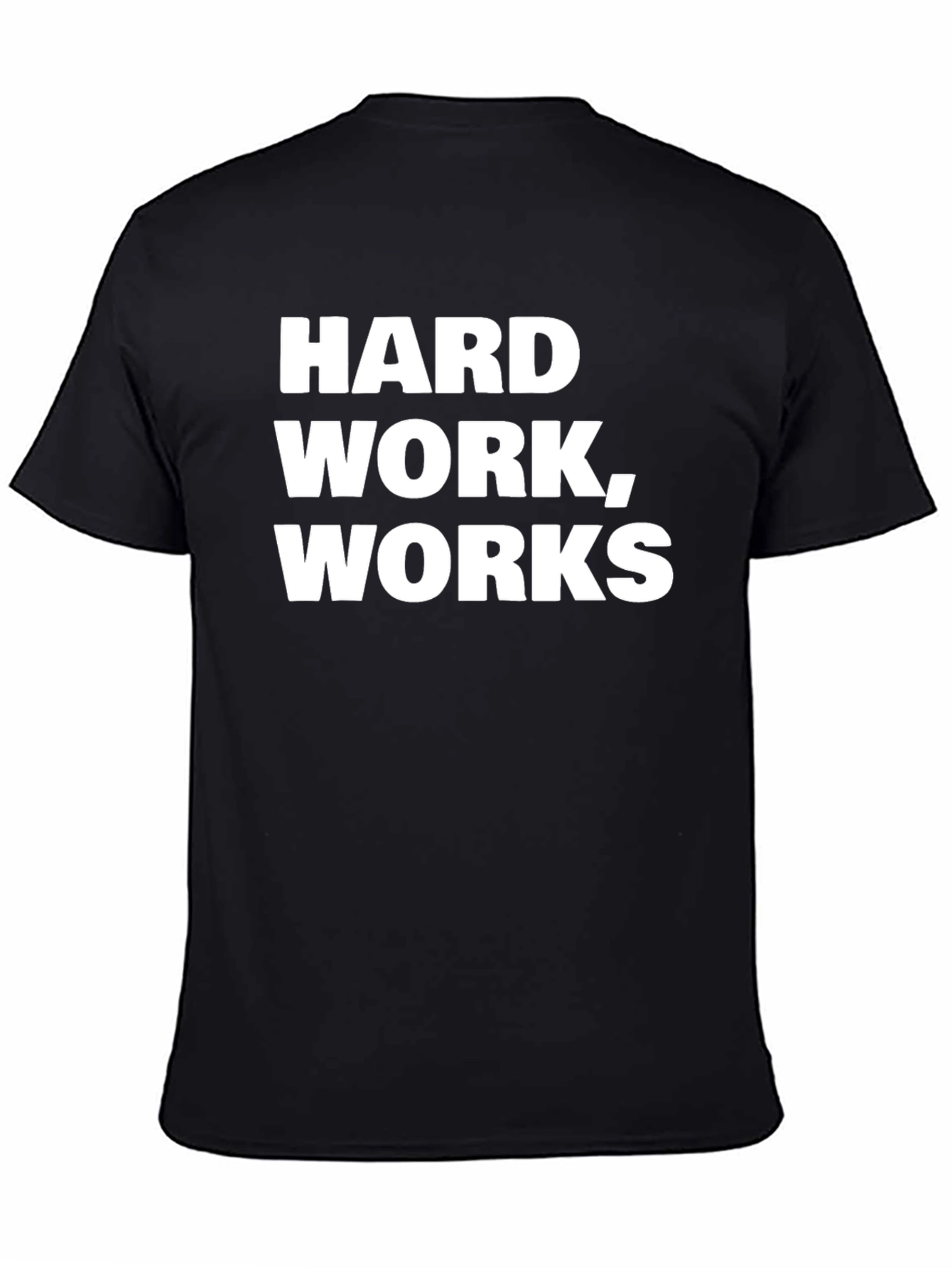 Black Hard Work Works Black Graphic Tee view 4