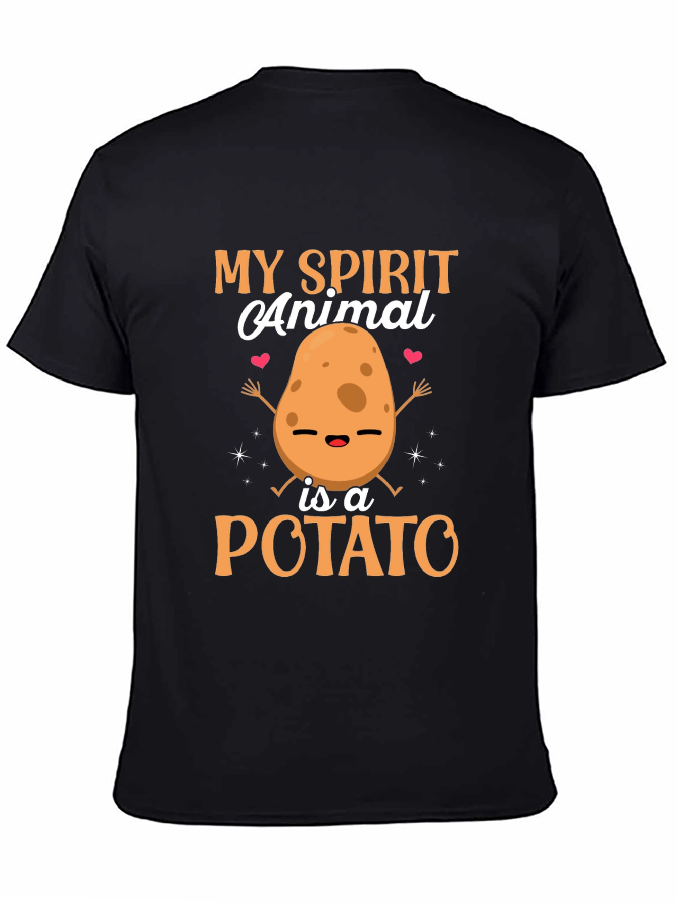 Black My Spirit Animal is a Potato T-Shirt view 4