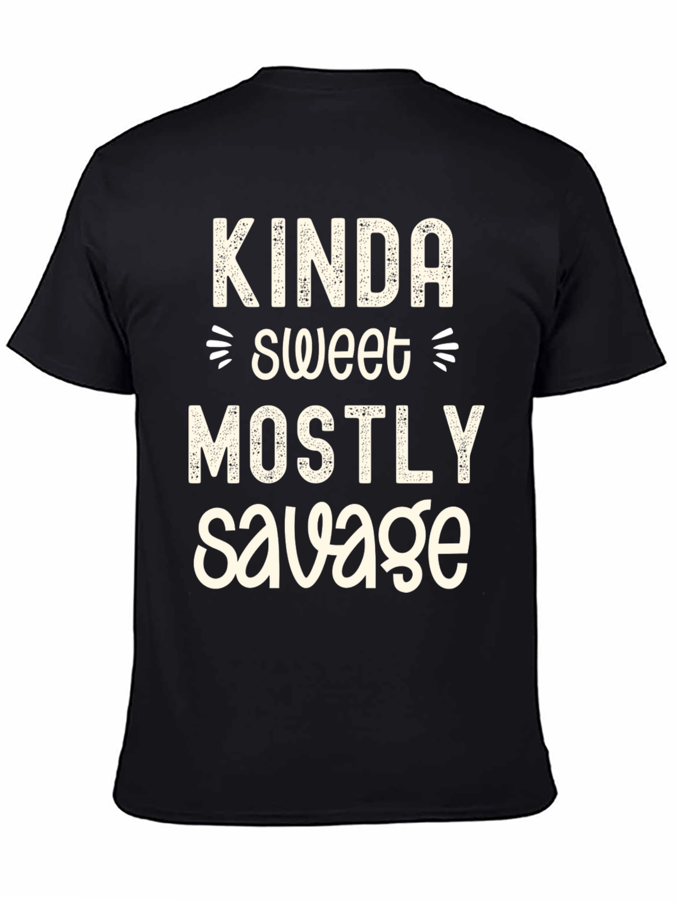 Black Kinda Sweet Mostly Savage Graphic Tee view 4