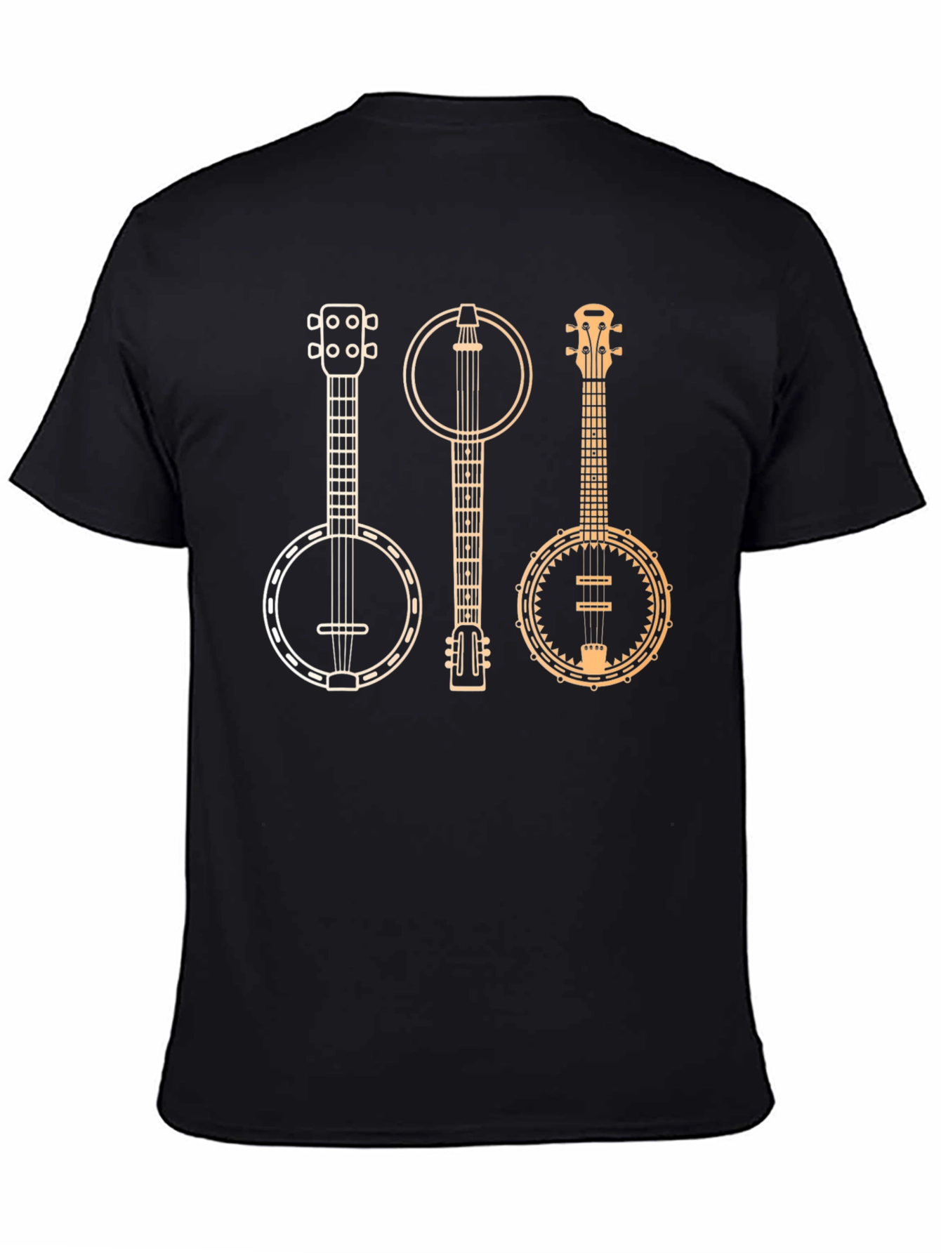 Black Banjo Trio Graphic Tee - Musician's Delight view 4