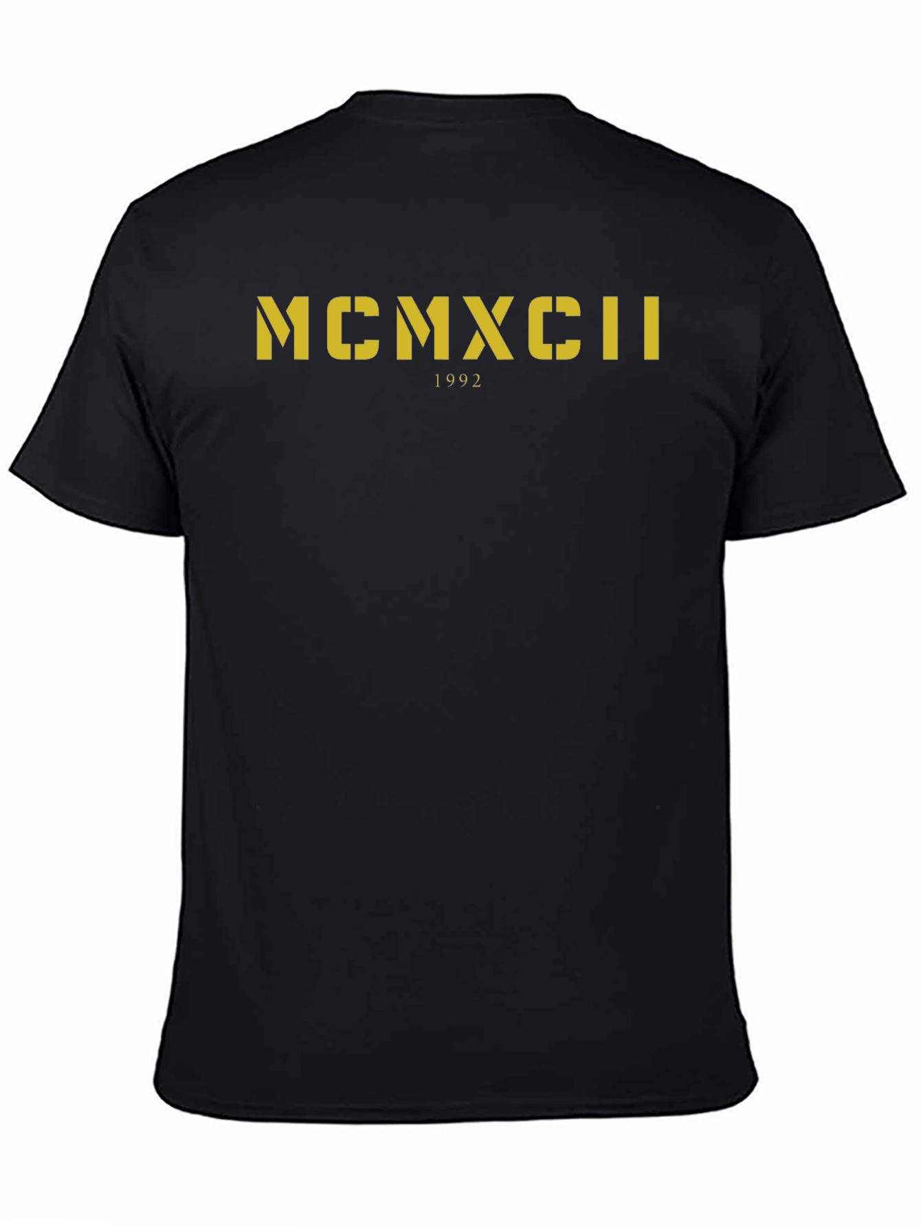 Black MCMXCII 1992 Graphic Tee - Classic Black view 4