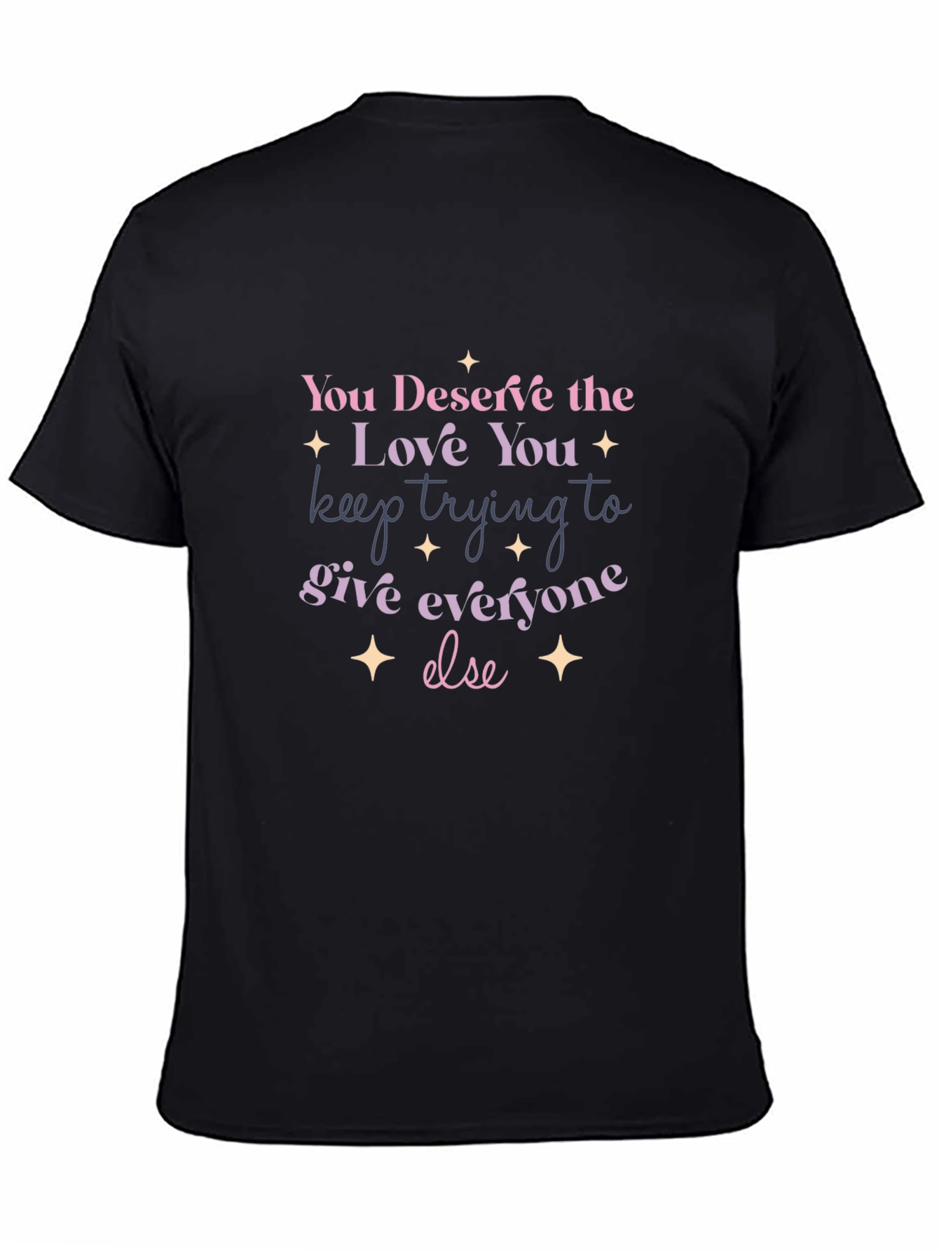 Black Deserve Love Graphic Tee - Unisex Black Shirt view 4