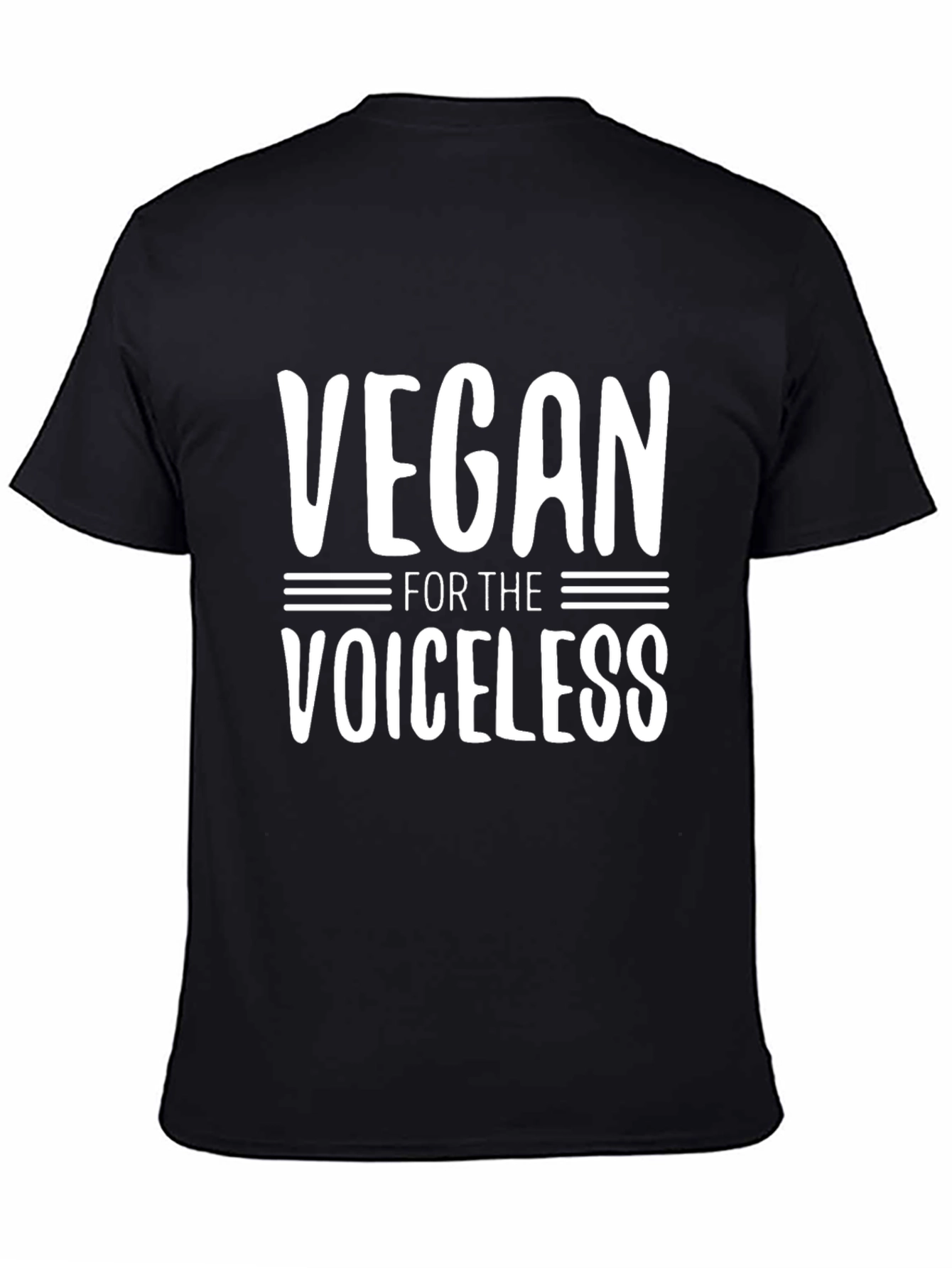 Black Vegan for the Voiceless Graphic Tee view 4