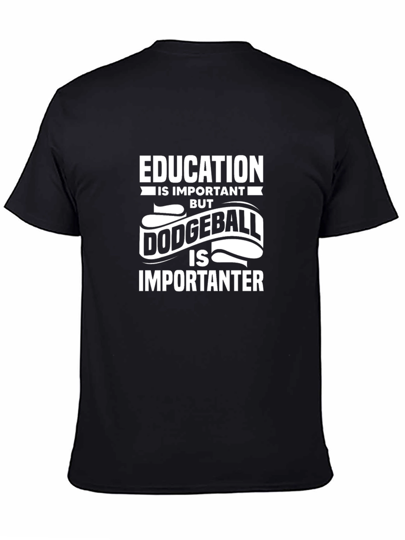 Black Education Dodgeball Graphic T-Shirt view 4