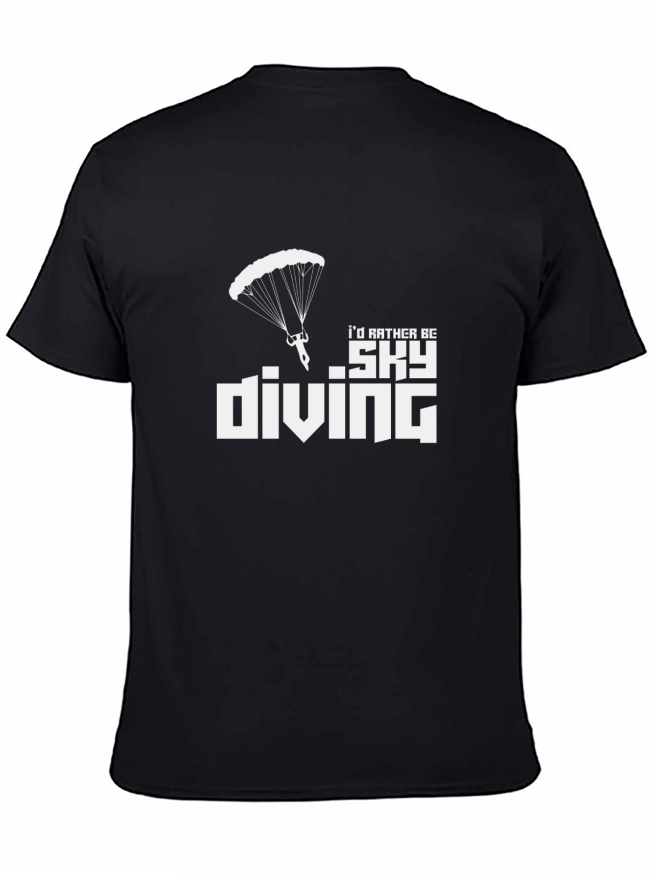 Black Skydiving T-Shirt: "I'd Rather Be" view 4