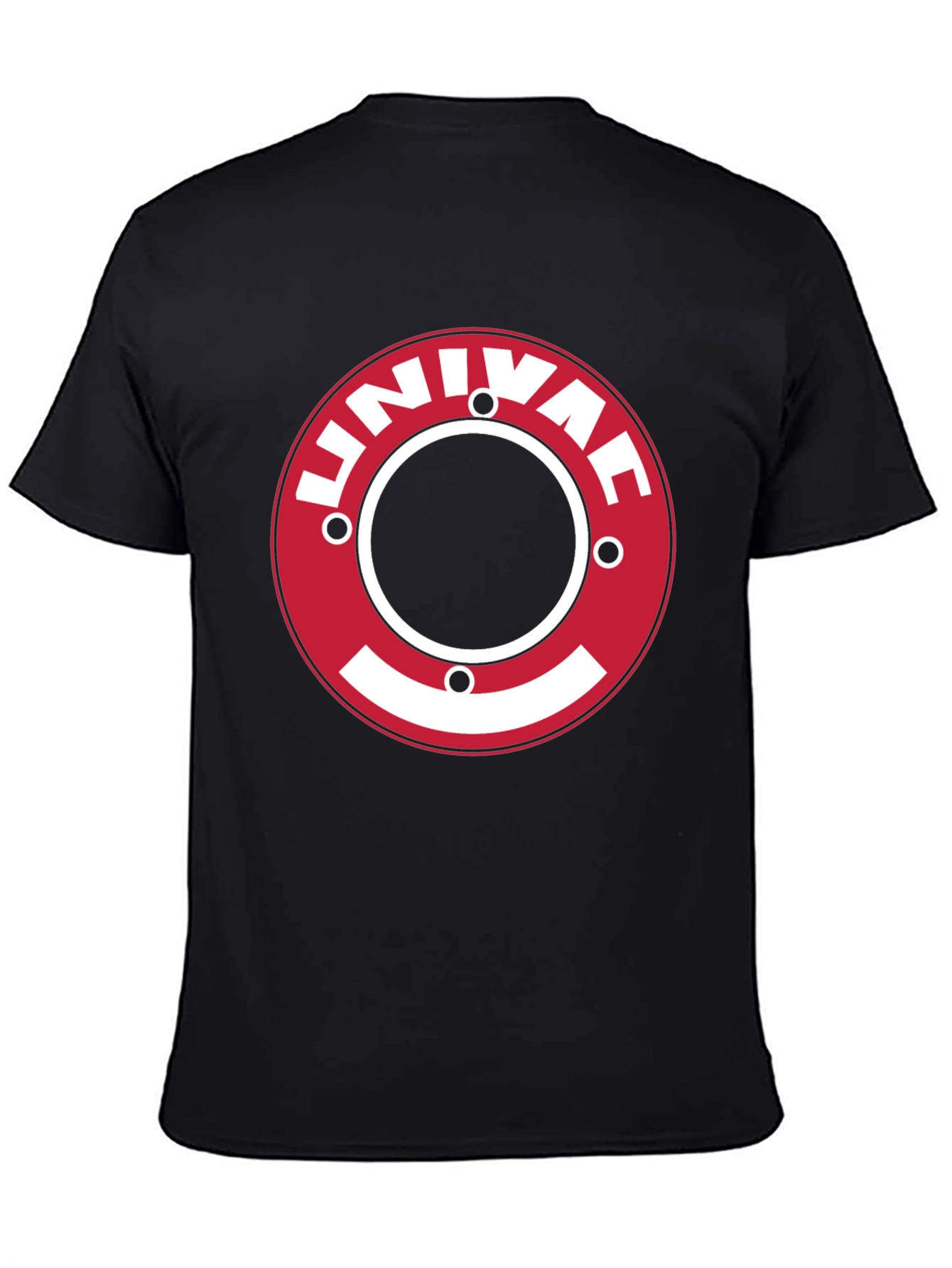 Black Vintage UNIVAC Logo T-Shirt view 4