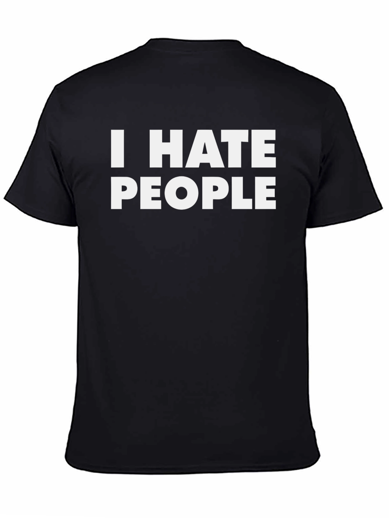 Black I Hate People Graphic Tee - Anti-Social T-Shirt view 4