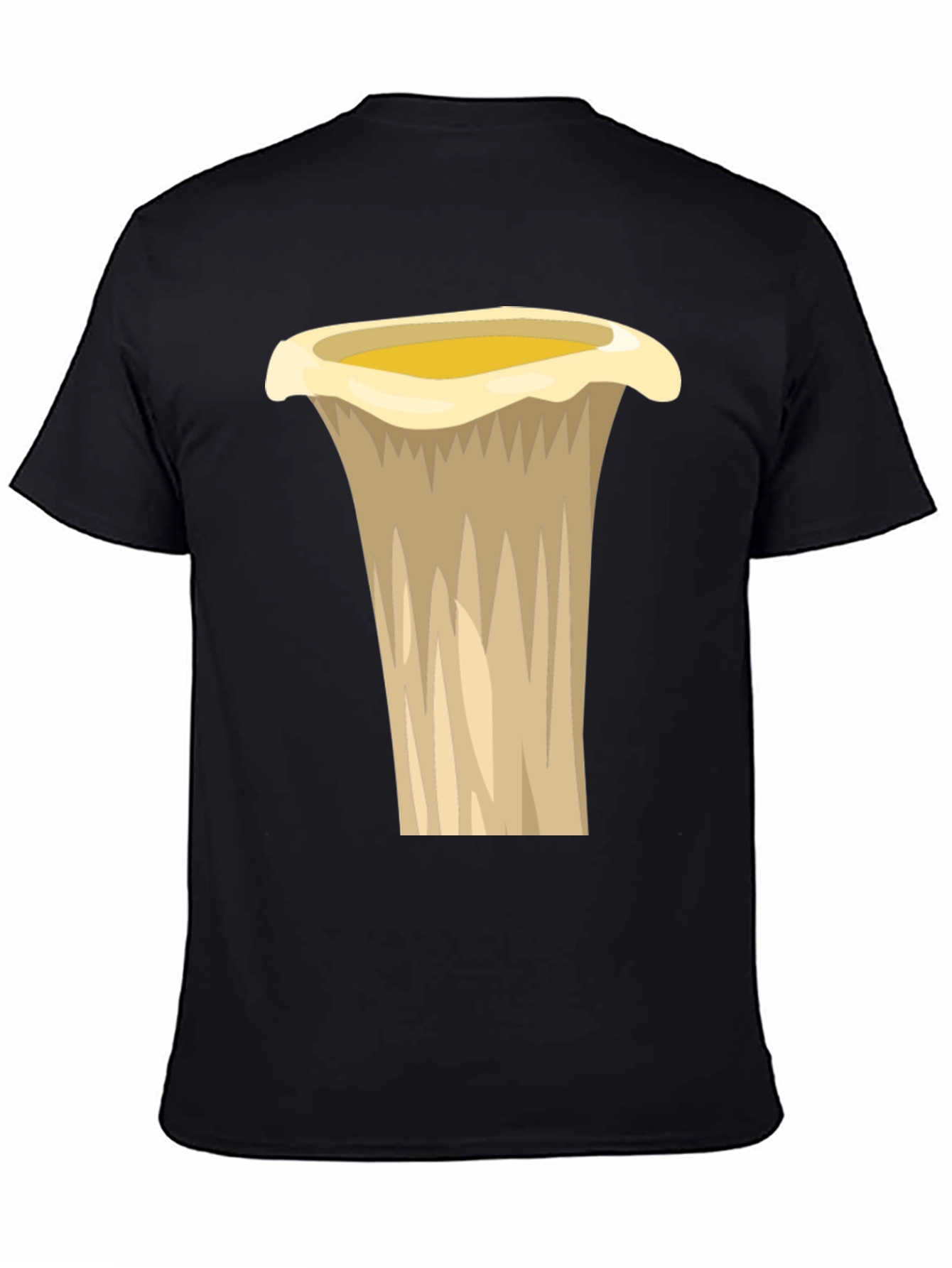 Black Chanterelle Mushroom Graphic Tee - Unique Design view 4