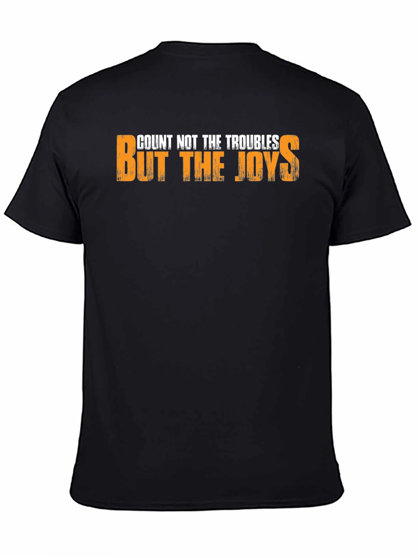 Black Joyful Mindset Graphic Tee - Count Joys, Not Troubles! view 4