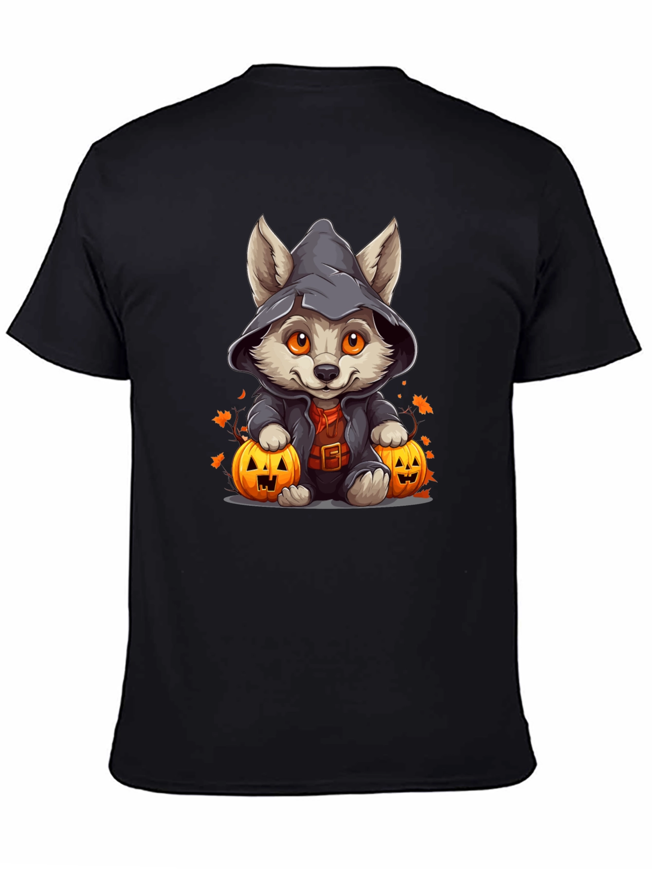 Black Halloween Witch Pup T-Shirt view 4