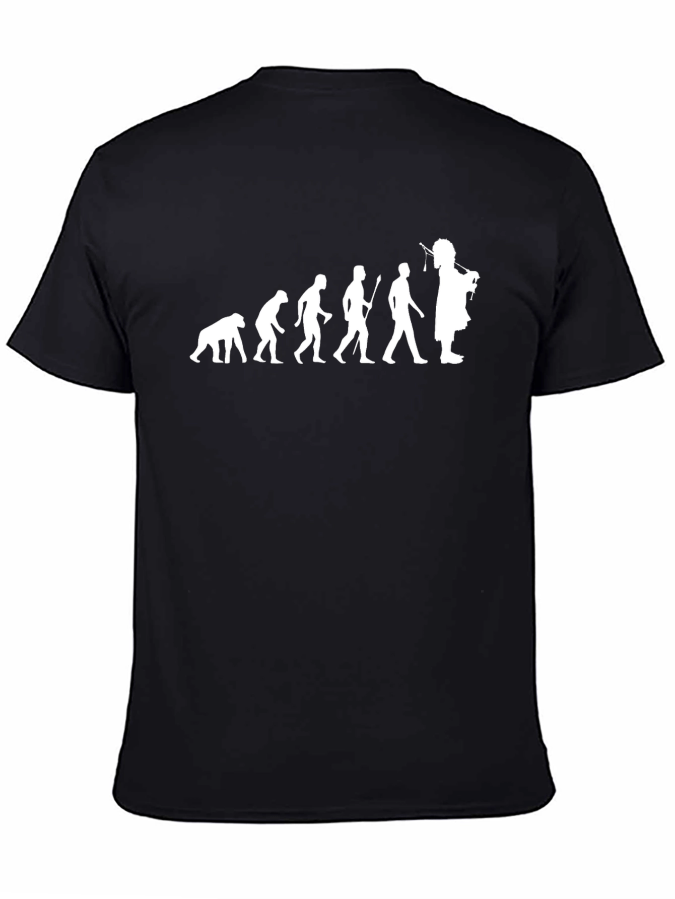 Black Evolution to Bagpipes Black T-Shirt view 4