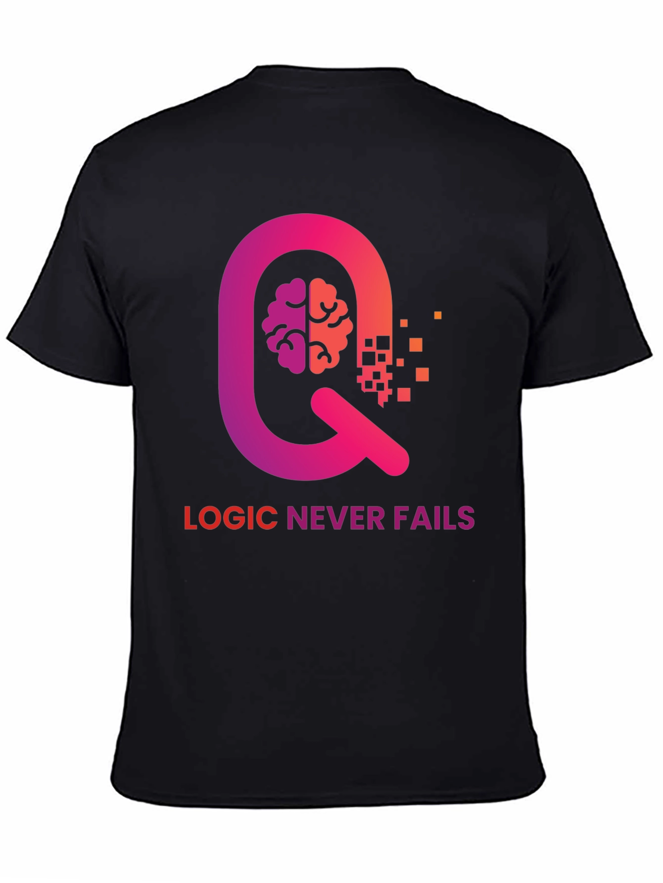 Black Logic Never Fails Graphic Tee view 4