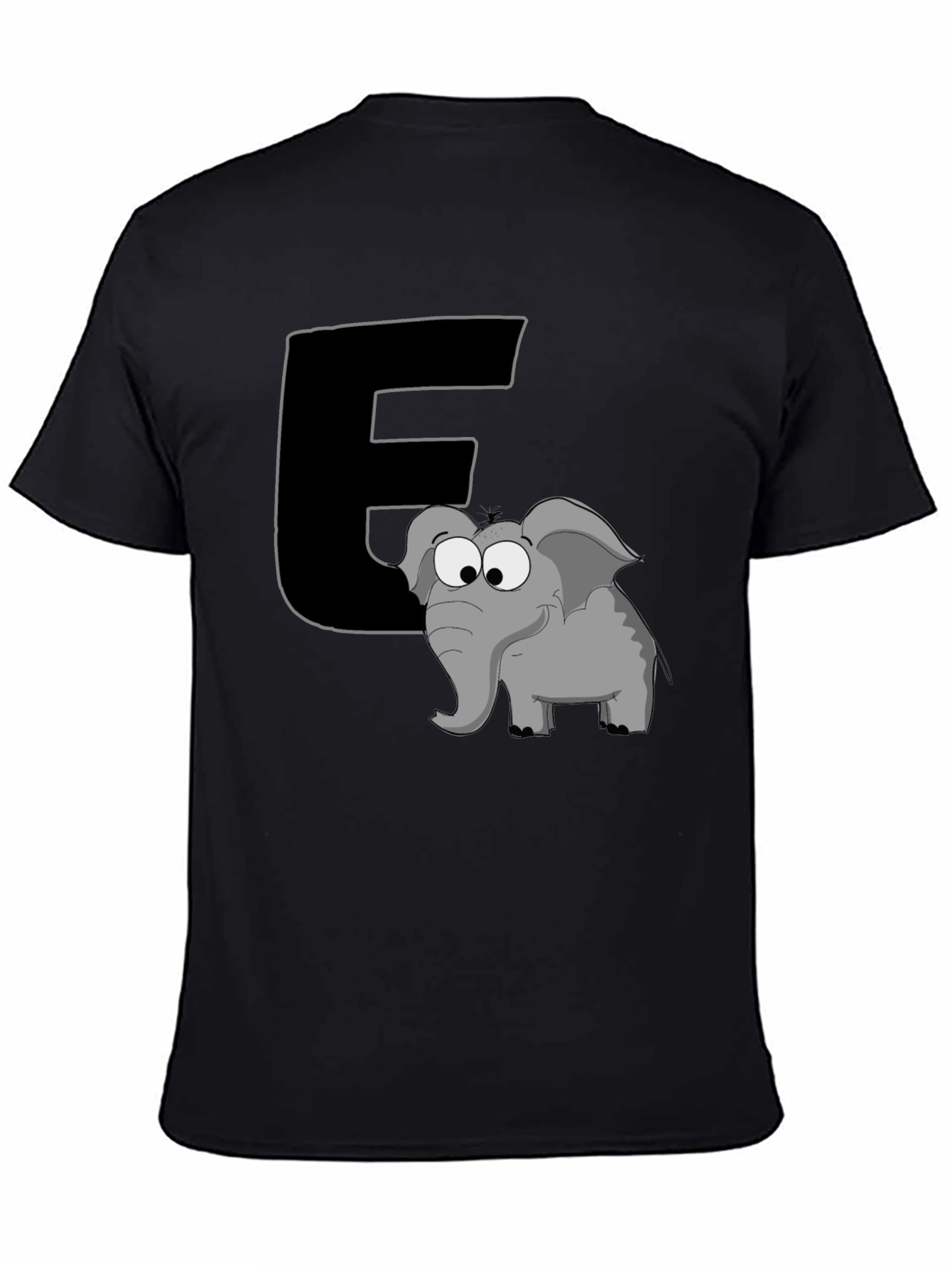 Black Elephant 'E' T-Shirt view 4