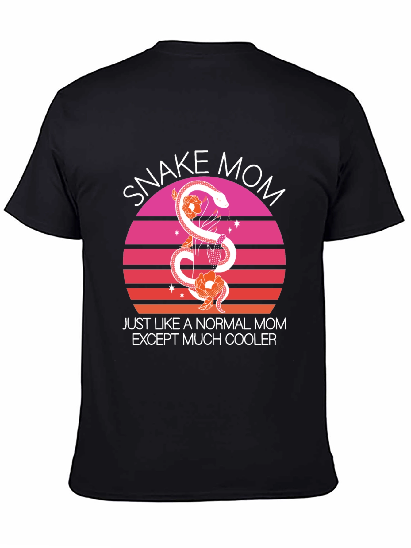Black Snake Mom Graphic Tee - Unique Reptile Lover Gift view 4