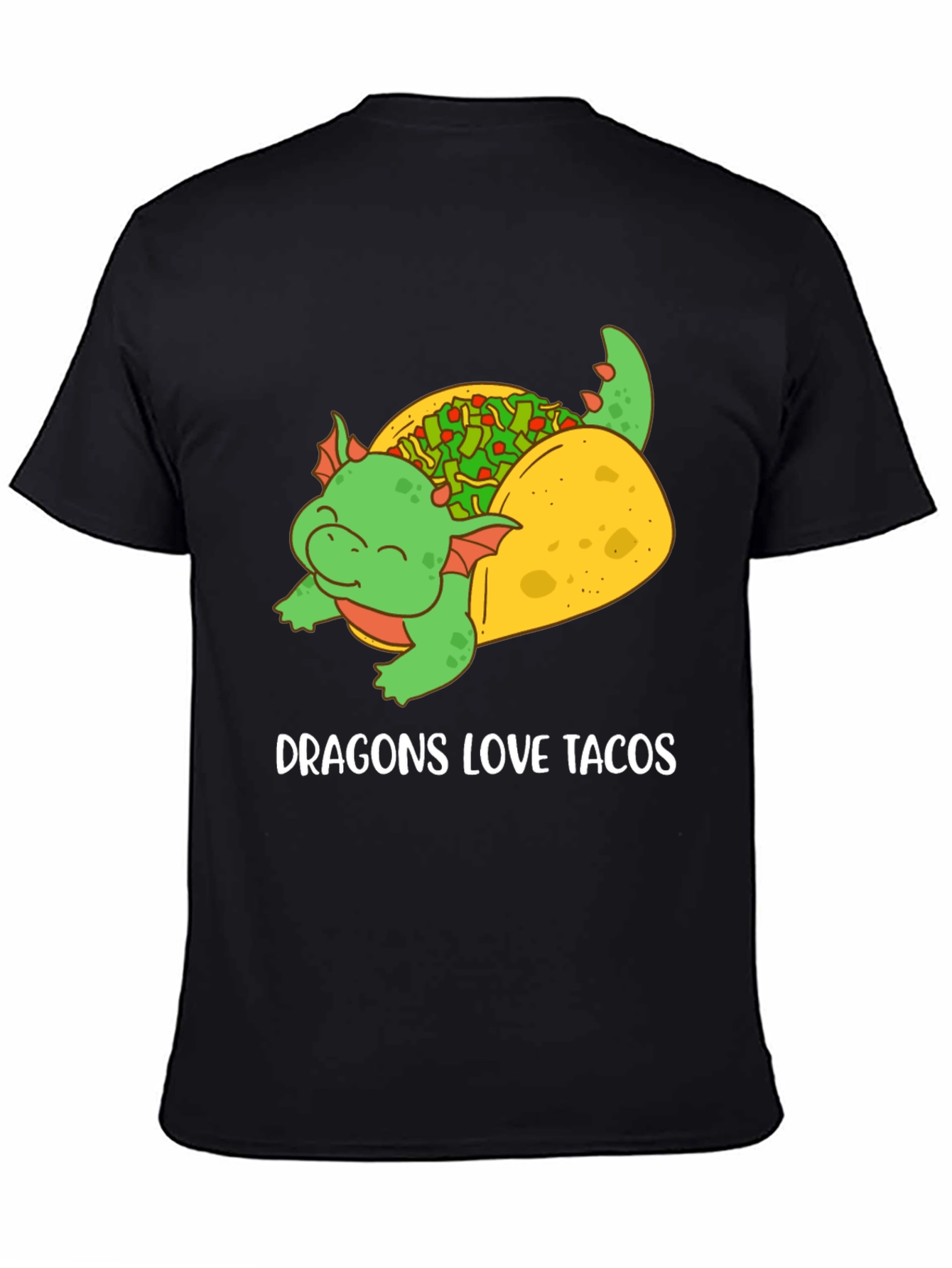Black Dragon Loves Tacos Graphic Tee view 4