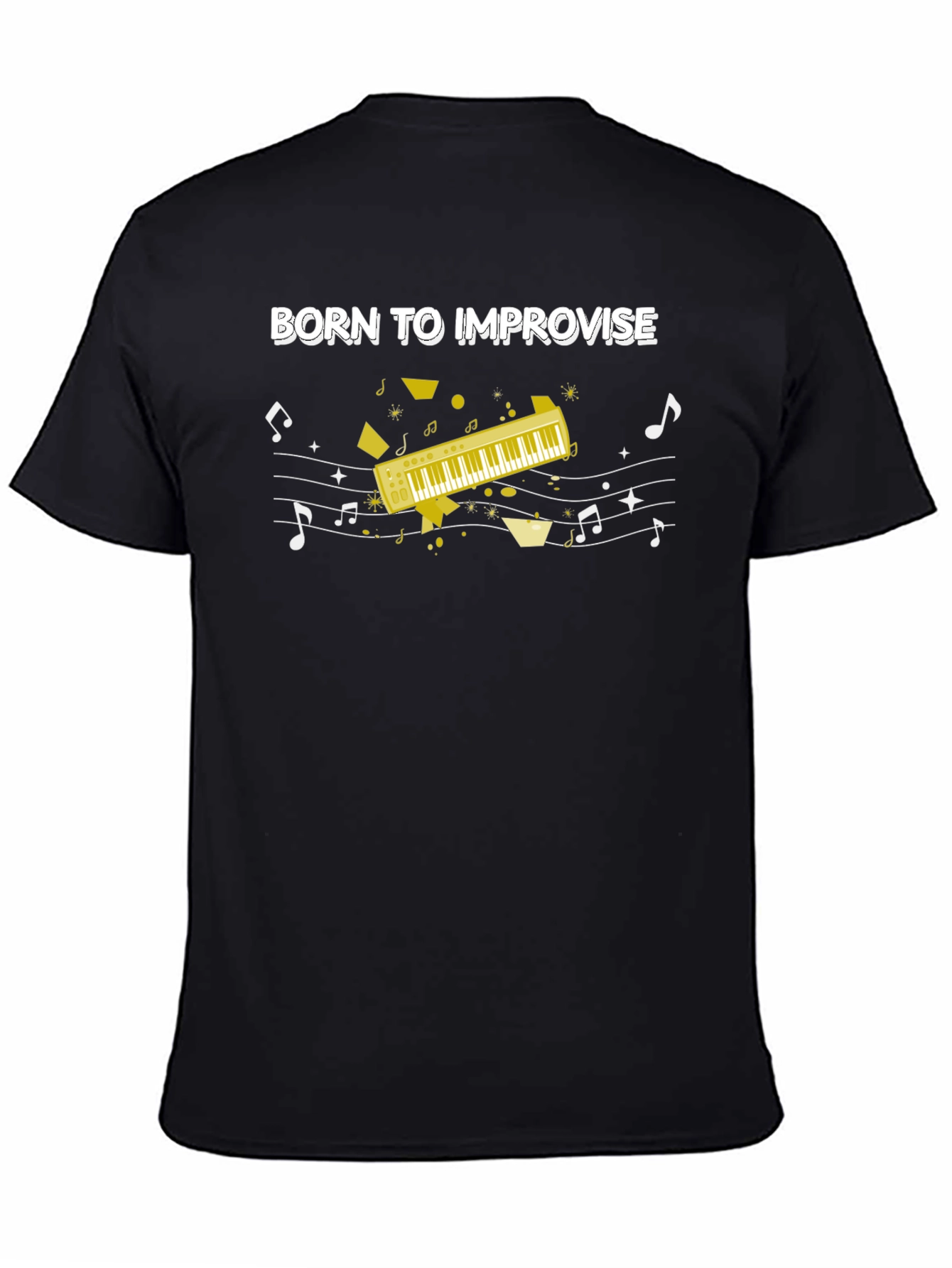Black Born To Improvise T-Shirt view 4