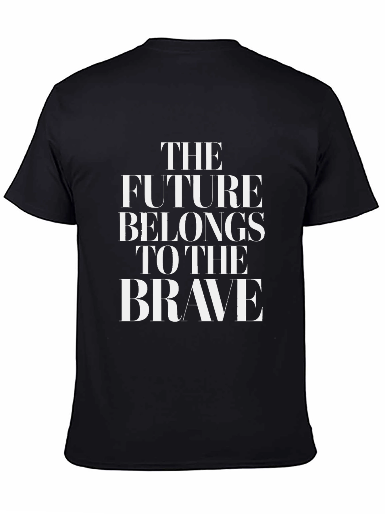 Black The Future Belongs To The Brave T-Shirt view 4