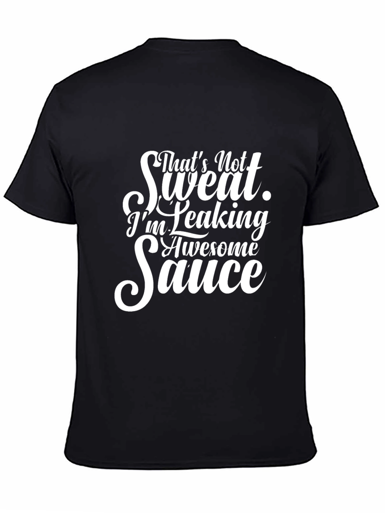 Black Funny "Awesome Sauce" Graphic T-Shirt view 4