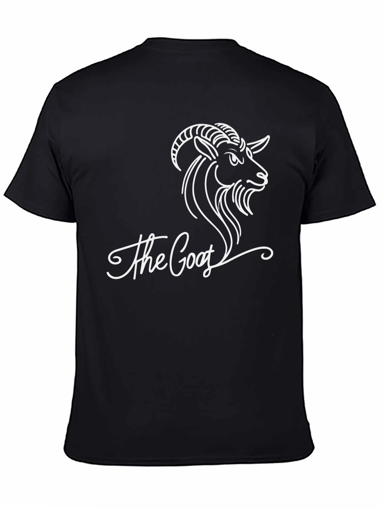 Black The Goat Graphic Tee - Black Cotton T-Shirt view 4