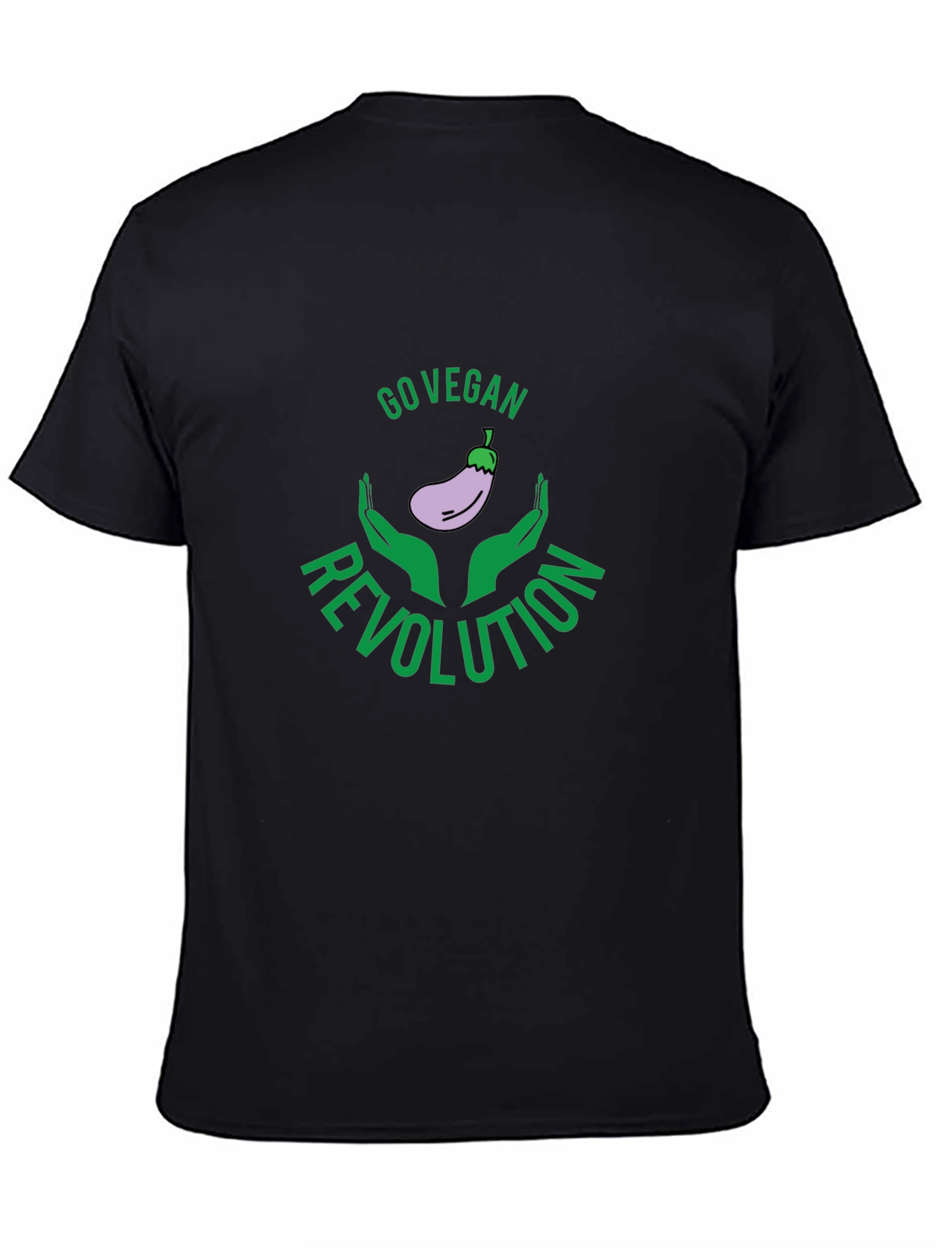 Go Vegan Revolution Black Graphic Tee - 4