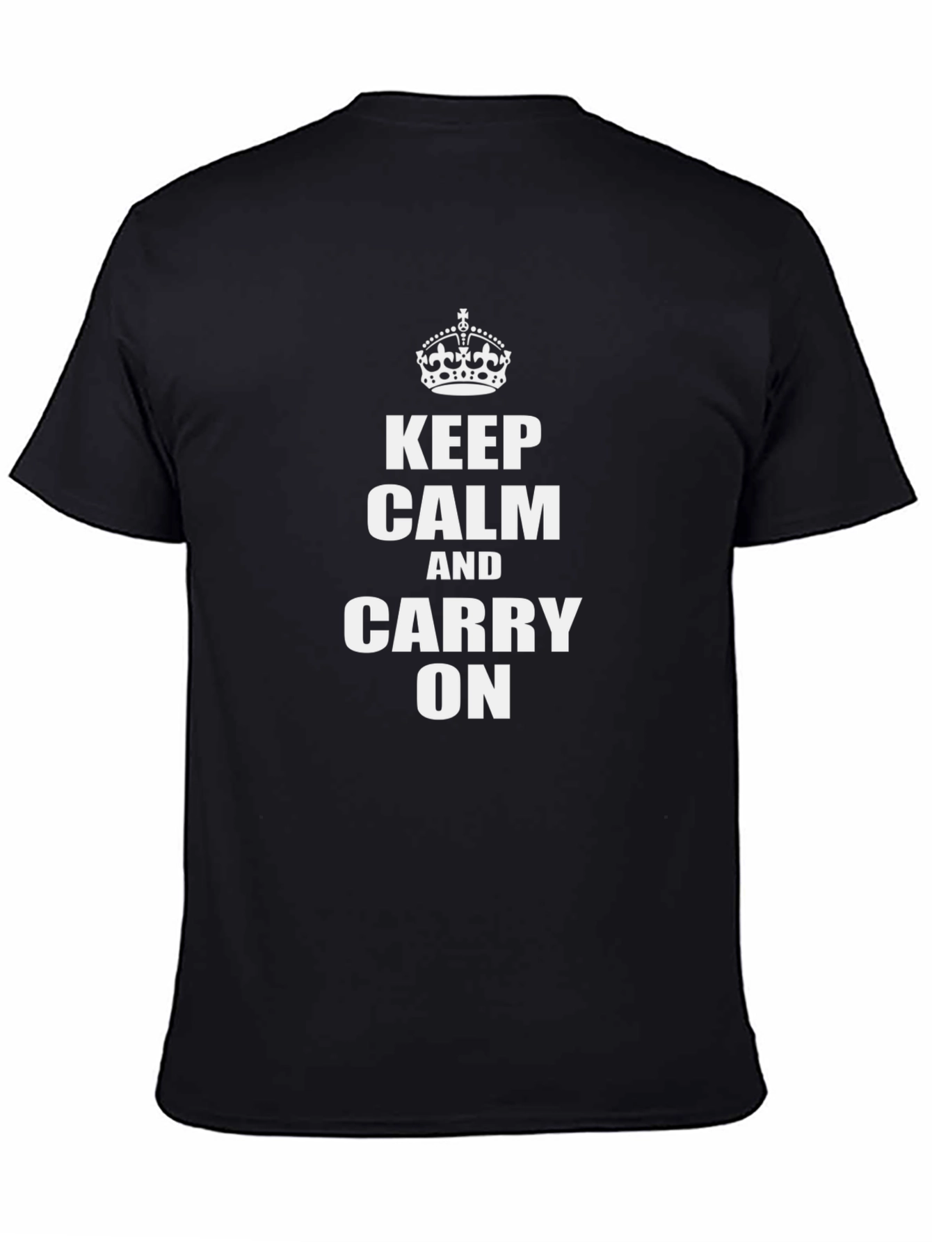 Black Keep Calm & Carry On Graphic Tee view 4