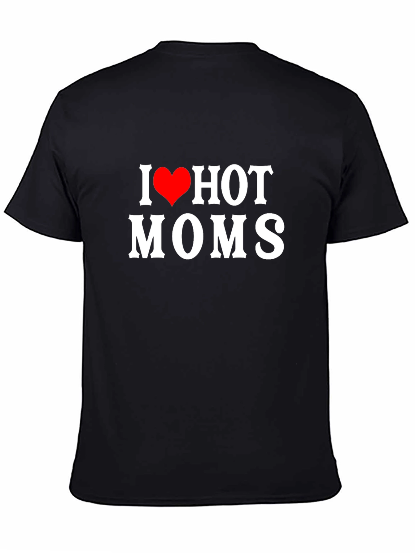Black I Heart Hot Moms T-Shirt view 4
