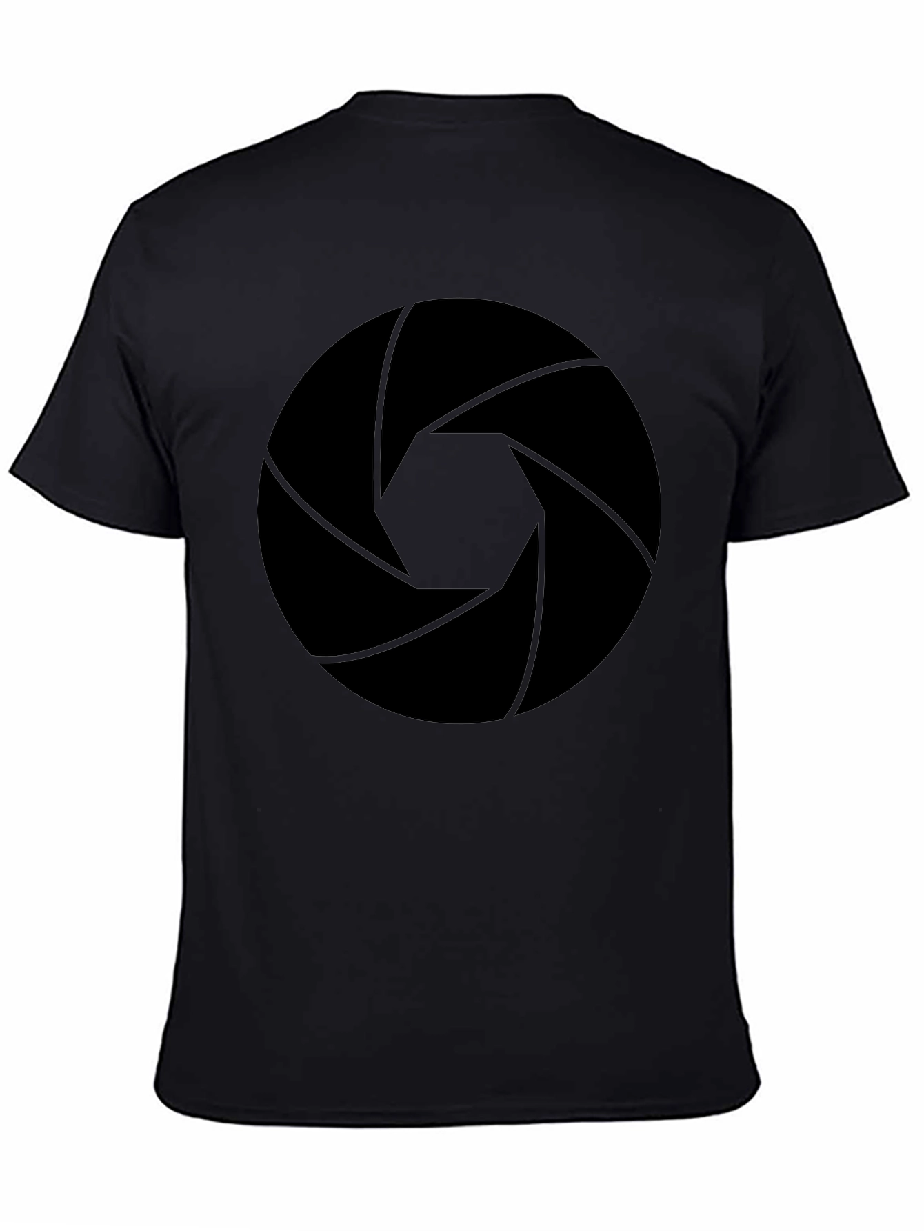 Black Aperture Lens Graphic Tee - Black Cotton Blend view 4
