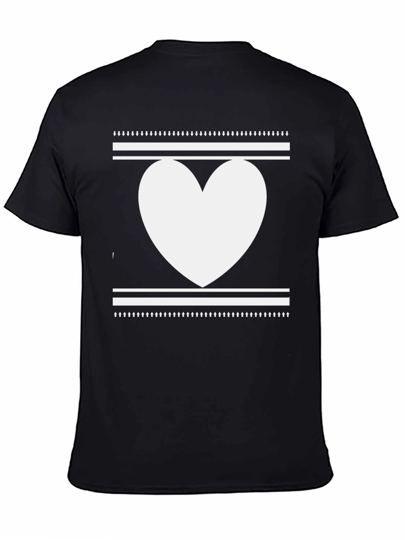 Black Heart Graphic Tee - Stylish Casual Top view 4