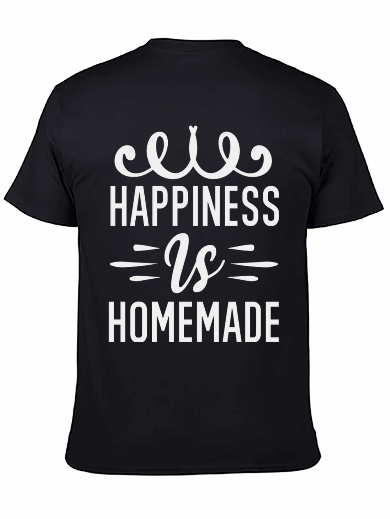 Black Happiness is Homemade Black T-Shirt view 4