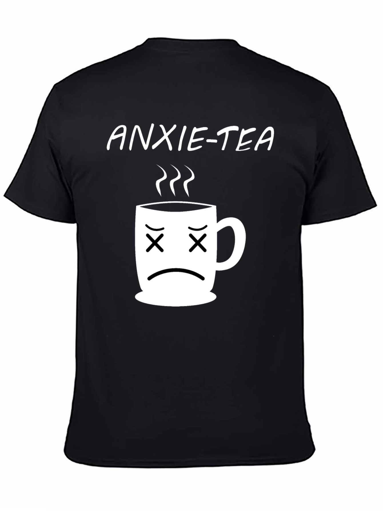 Black Anxie-Tea T-Shirt - Funny Graphic Tee view 4