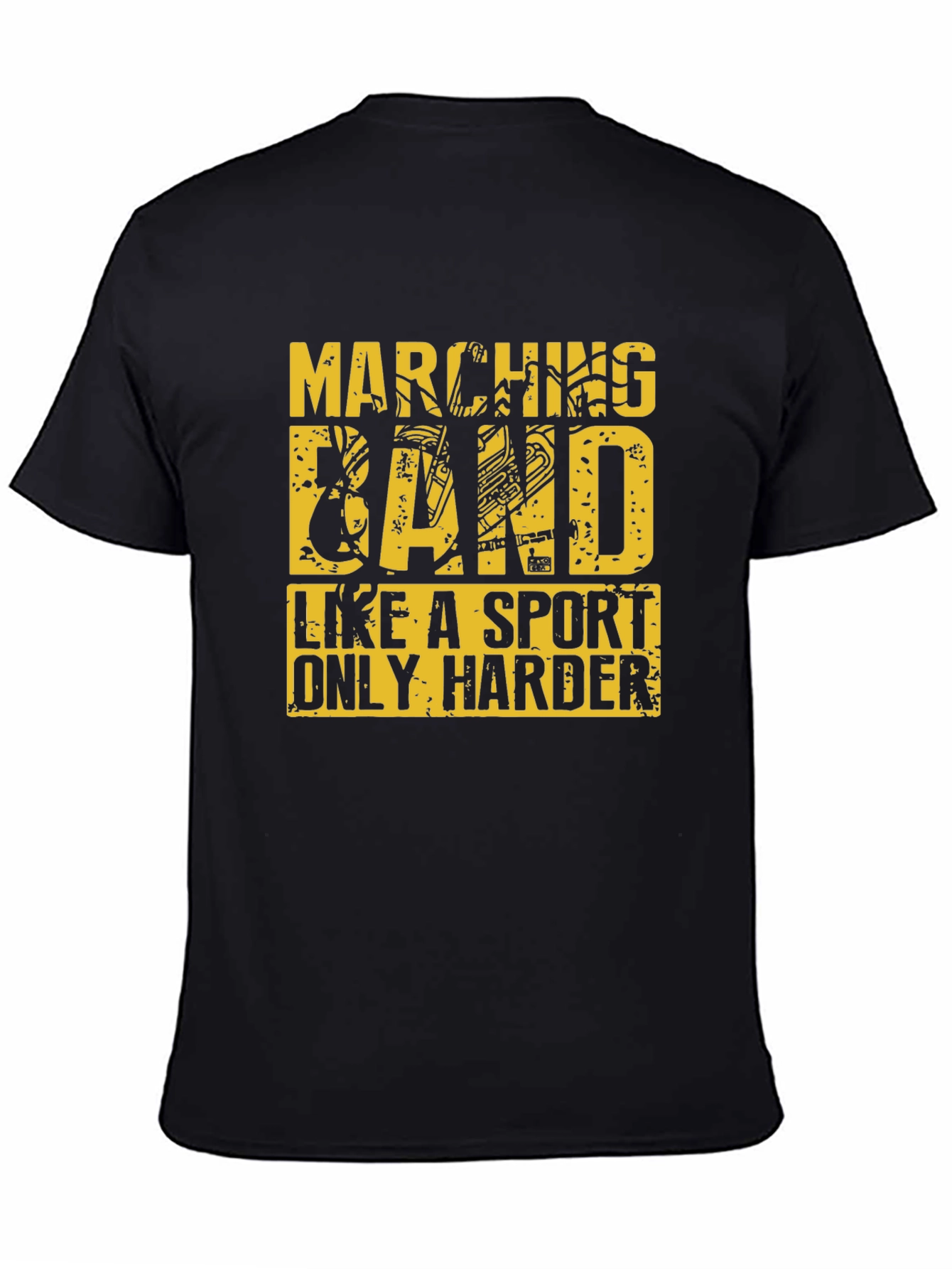 Marching Band Sport T-Shirt - Black Cotton Tee - 4