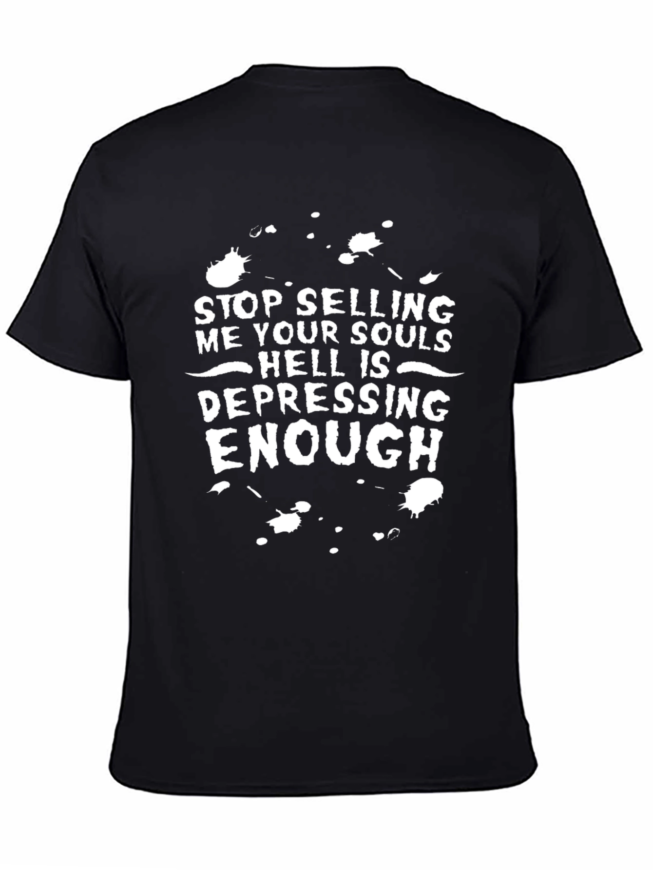 Black Stop Selling Souls Graphic T-Shirt view 4
