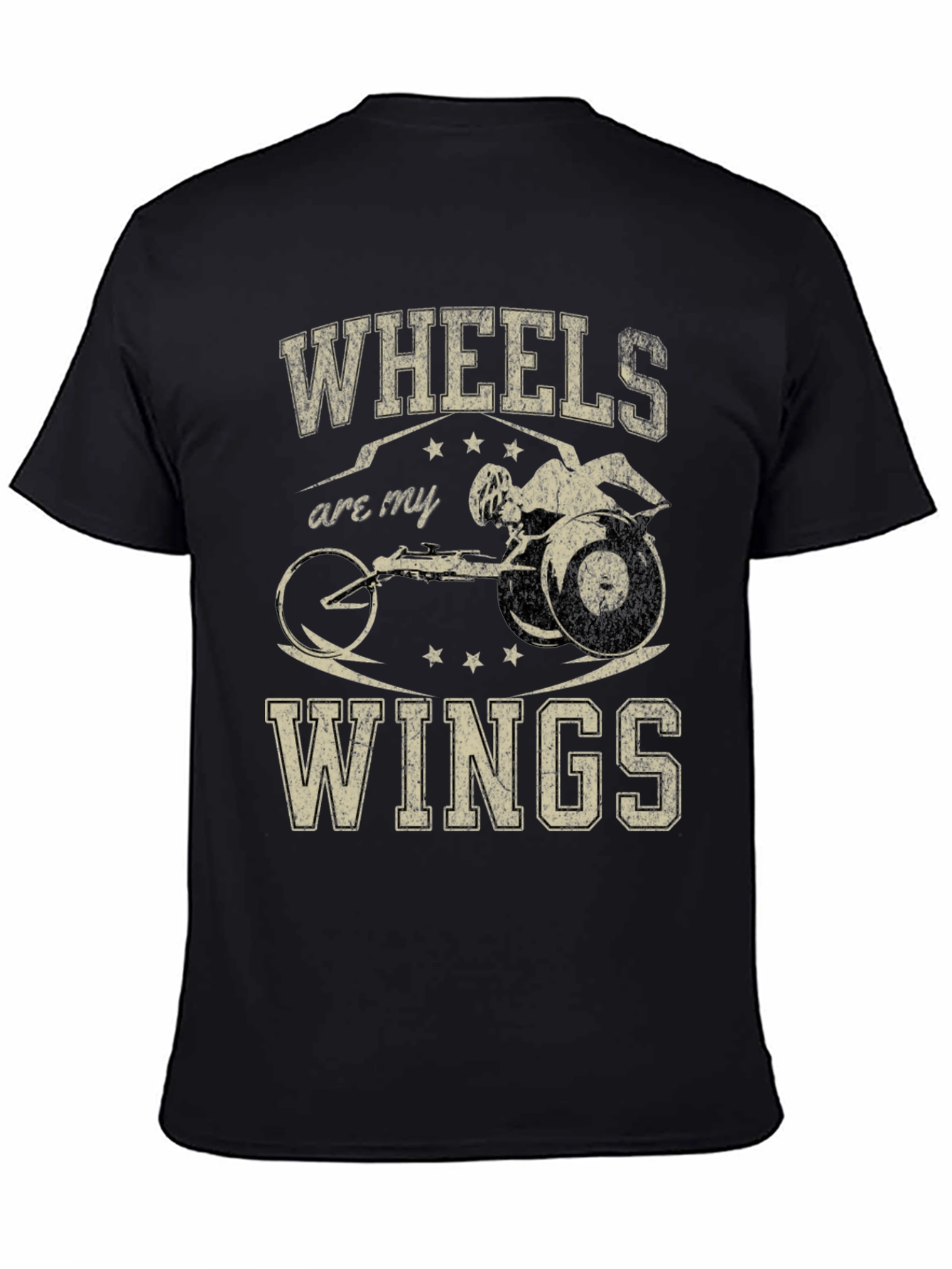 Black Wheels Are My Wings T-Shirt view 4