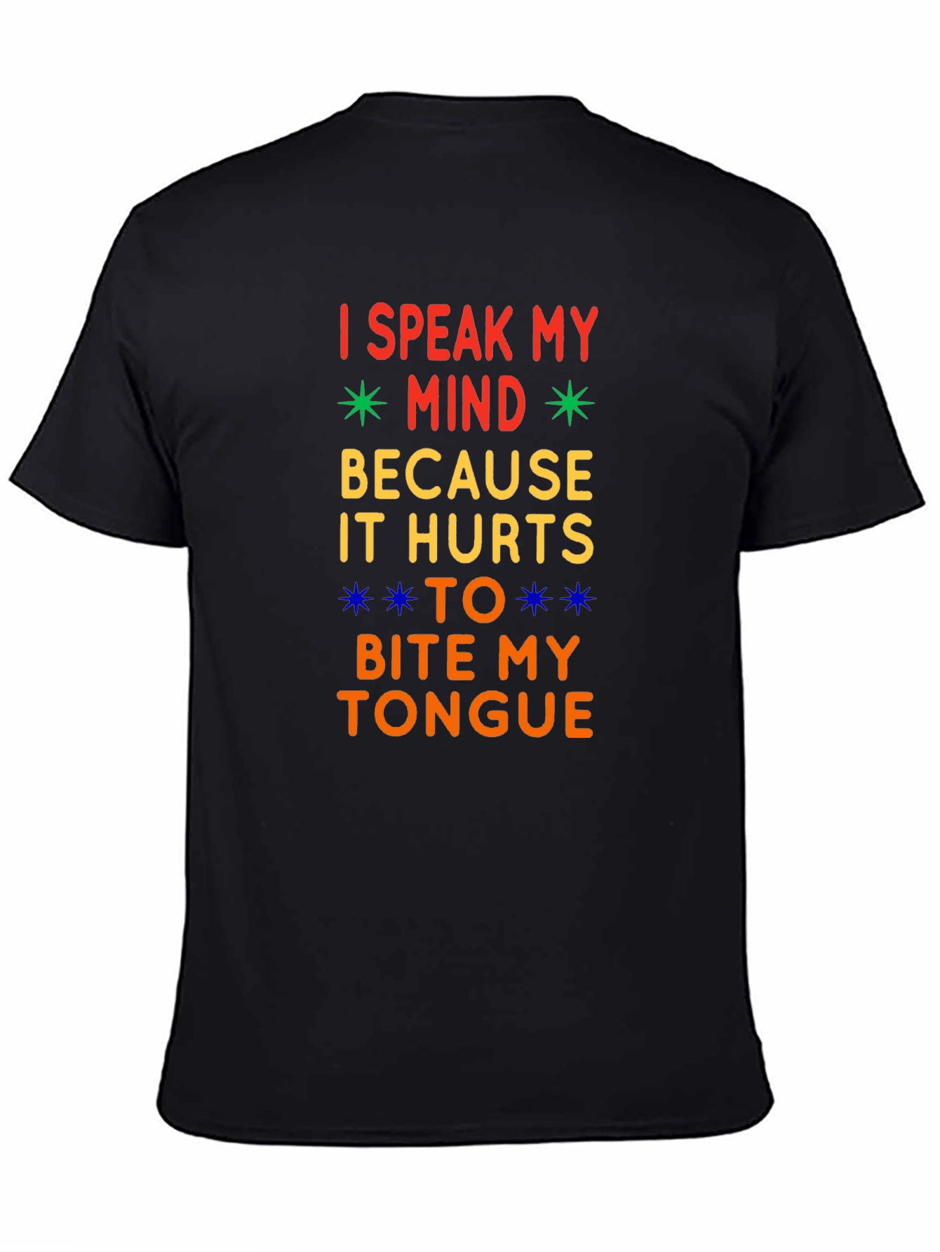 Black Speak My Mind Men's Graphic Tee view 4