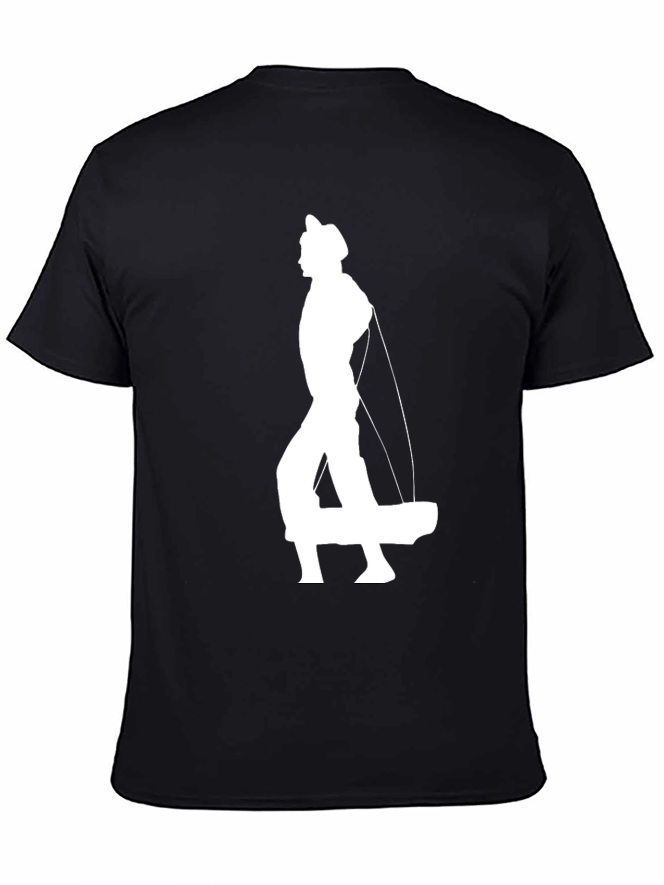 Black Black T-Shirt with Cowboy Puppet Graphic view 4