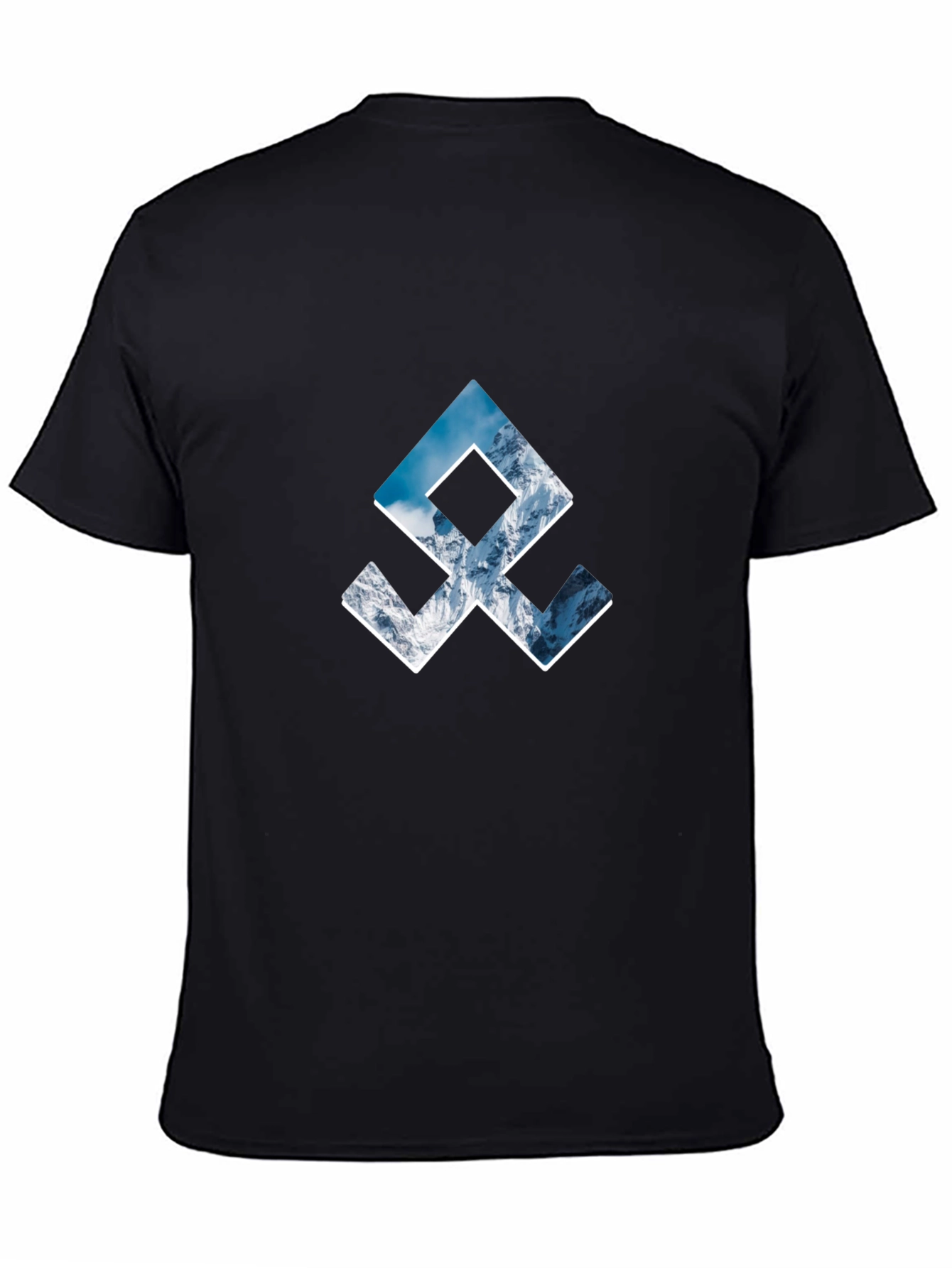 Black Mountain Peak Graphic Black T-Shirt view 4
