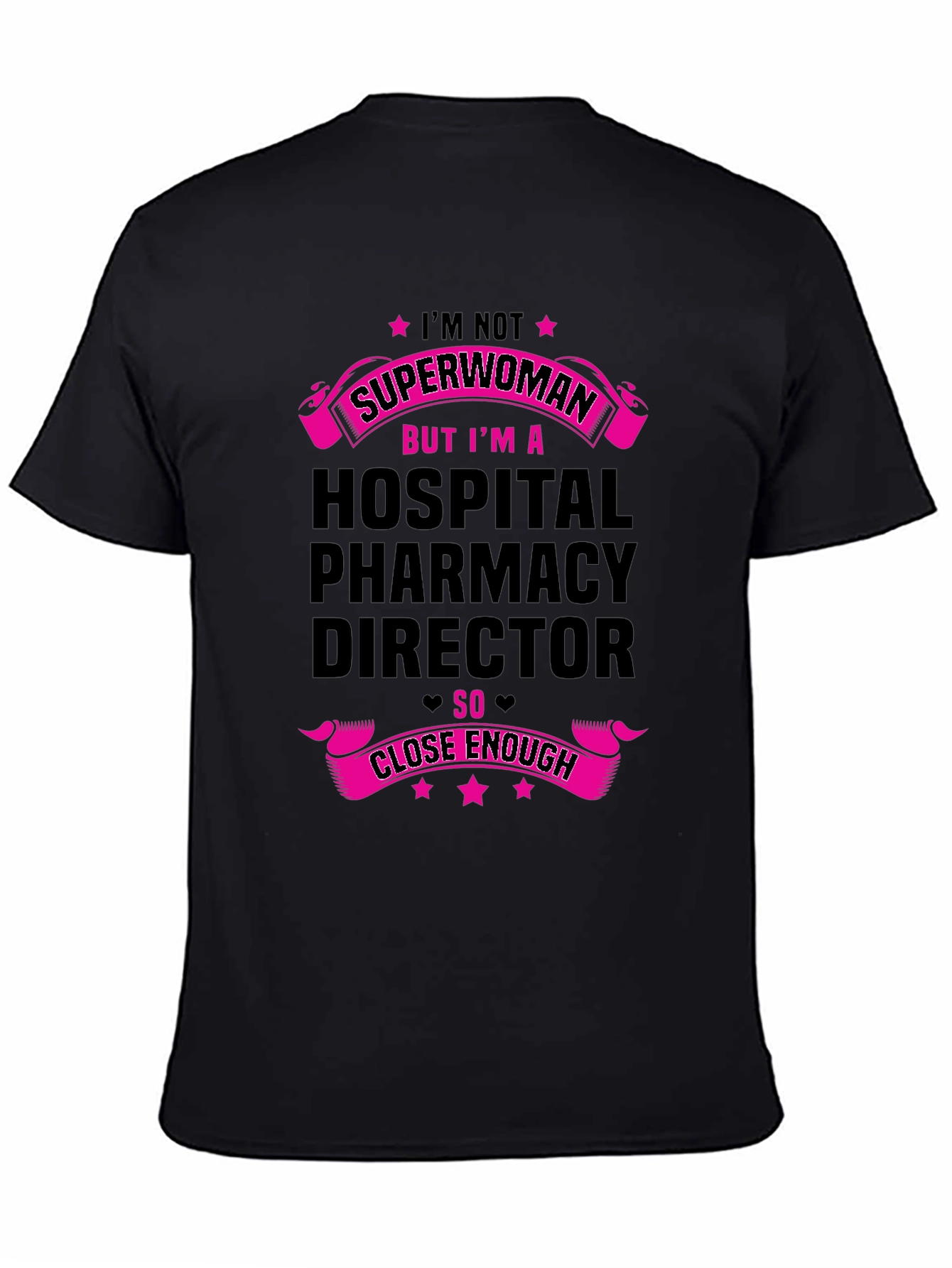 Black Hospital Pharmacy Director T-Shirt - Superwoman Gift view 4